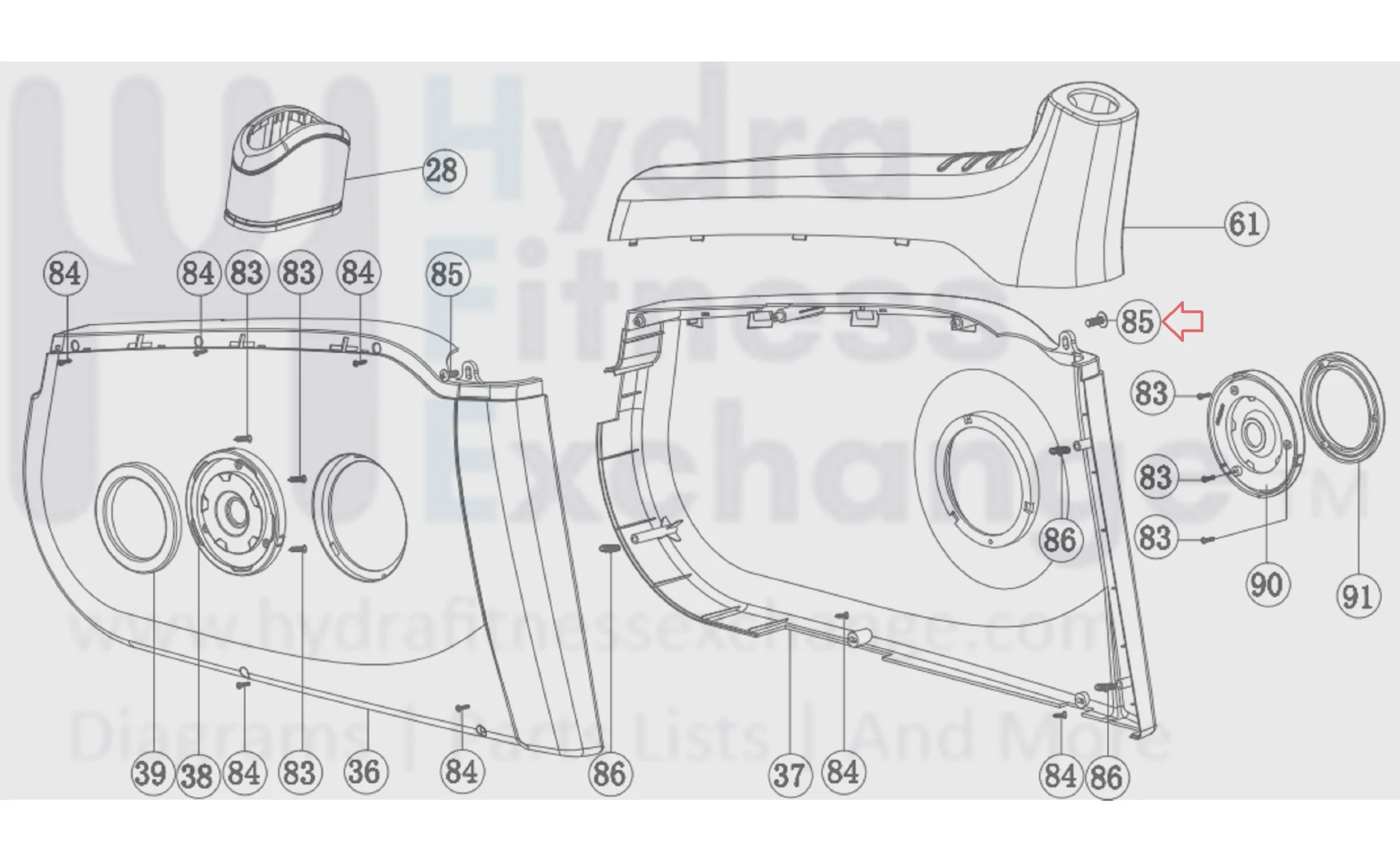 Horizon Fitness Elite U7 - UB  Stationary Bike Button Head Socket Bolt 1000355513 - Image 2