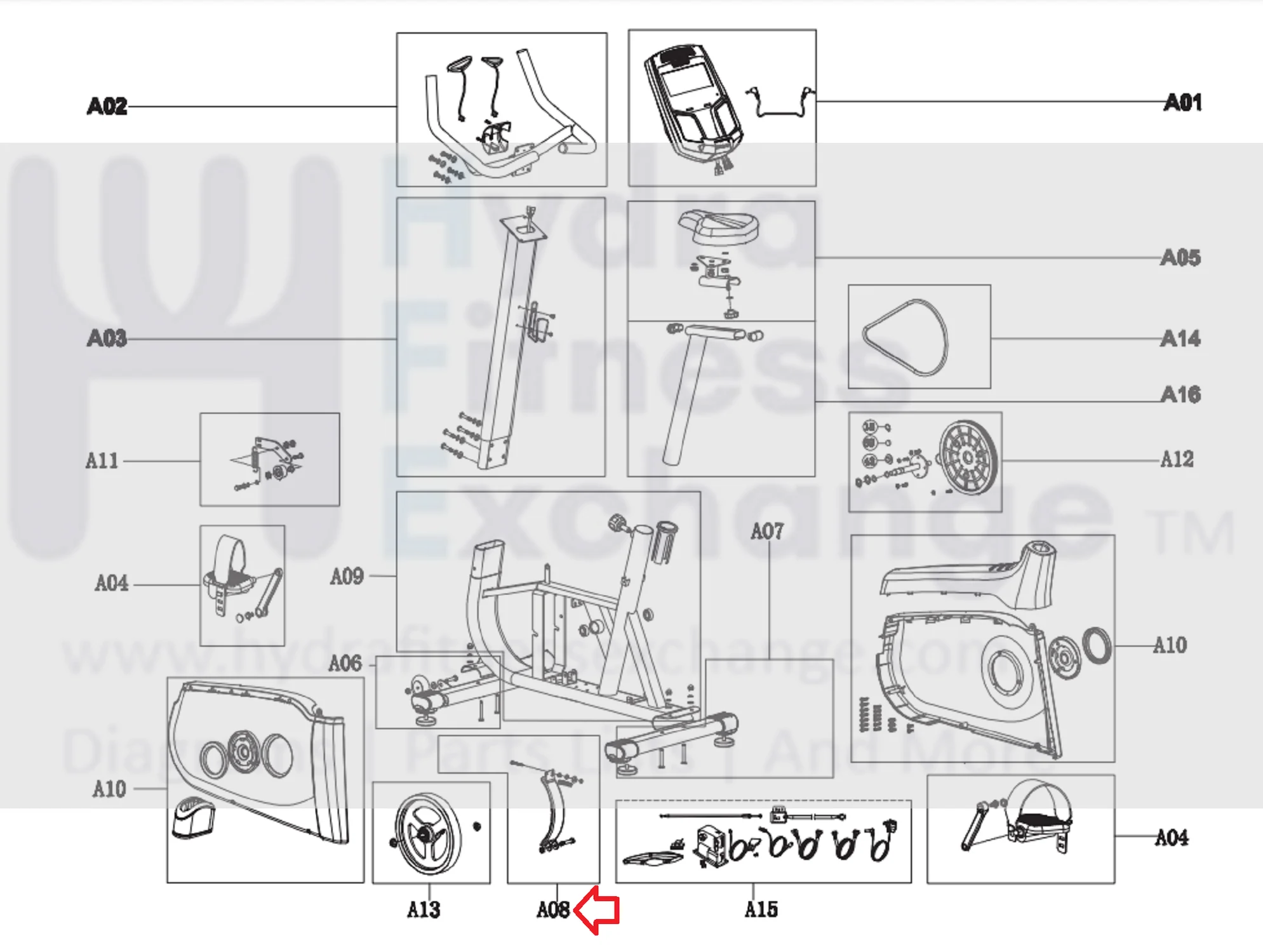 Horizon Fitness Elite U7 - UB Stationary Bike C Magnet Brake Bracket Assembly 1000353794 - Image 2