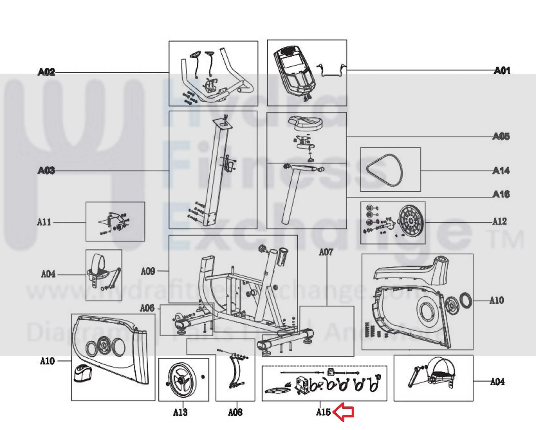 Horizon Fitness Elite U7 - UB Stationary Bike Cable Wire Set 1000353804 - Image 2