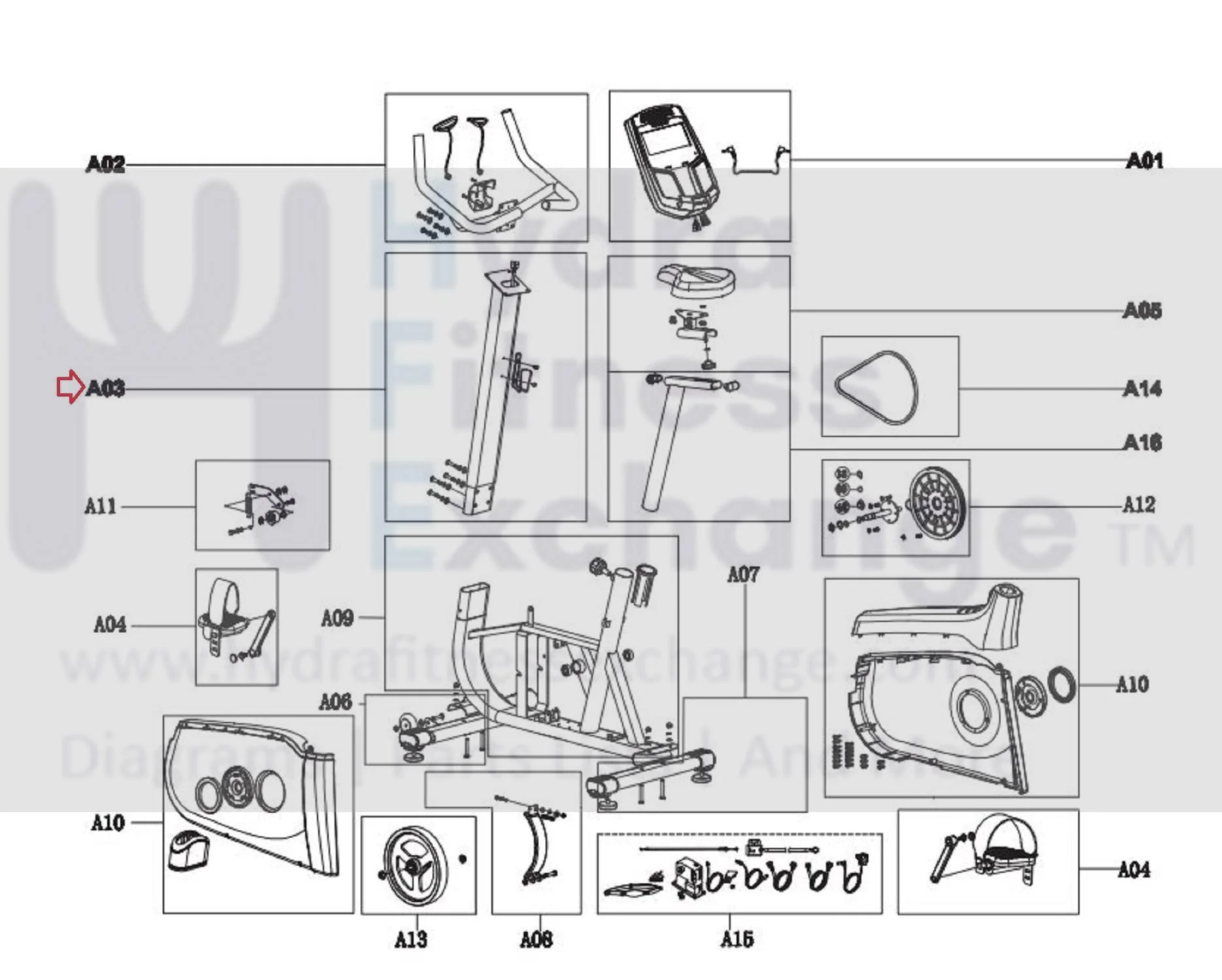 Horizon Fitness Elite U7 - UB Stationary Bike Console Mast Set 1000353788 - Image 2