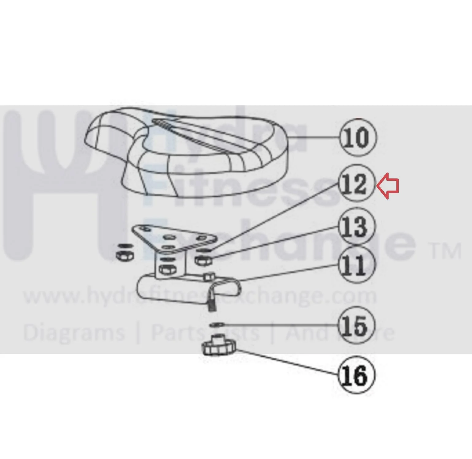 Horizon Fitness Elite U7 - UB Stationary Bike Flat Washer 1000353808 - Image 2