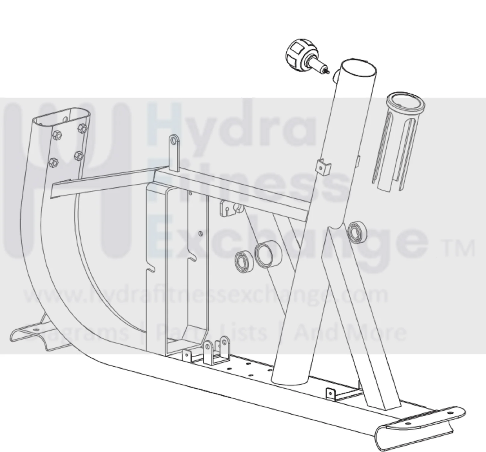 Horizon Fitness Elite U7 - UB Stationary Bike Frame Assembly 1000353795