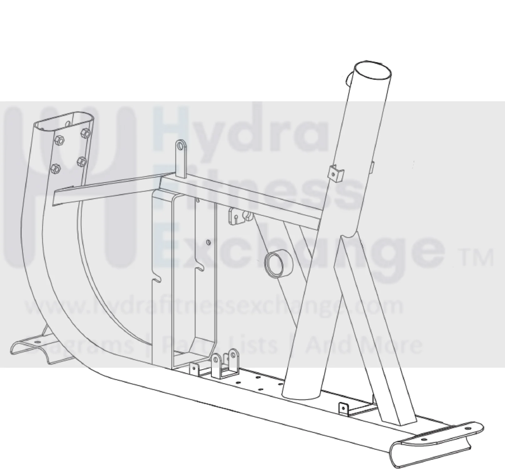 Horizon Fitness Elite U7 - UB Stationary Bike Frame Welding Set 1000353001