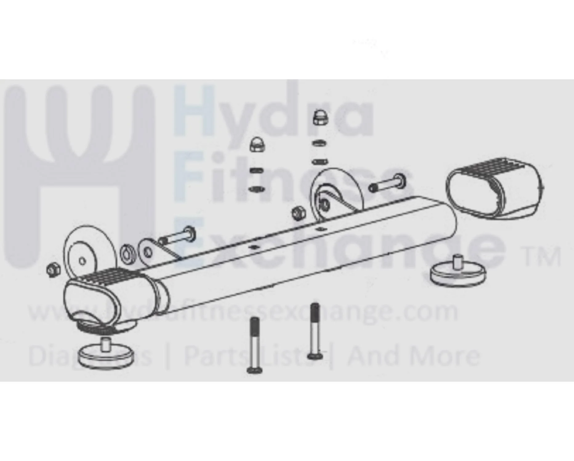 Horizon Fitness Elite U7 - UB Stationary Bike Front Foot Stabilizer Assembly 1000353792