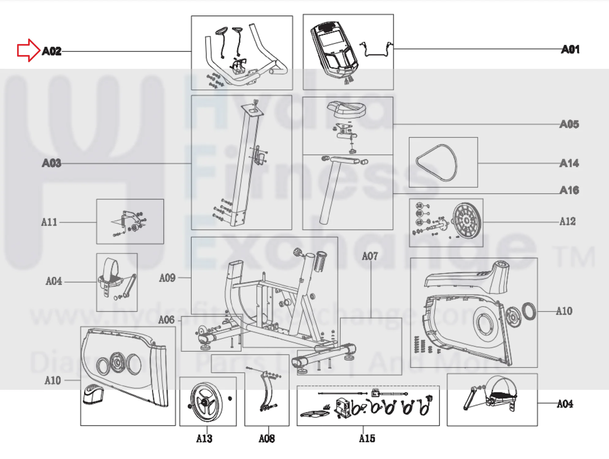 Horizon Fitness Elite U7 - UB Stationary Bike Handlebar Set 1000353787 - Image 2