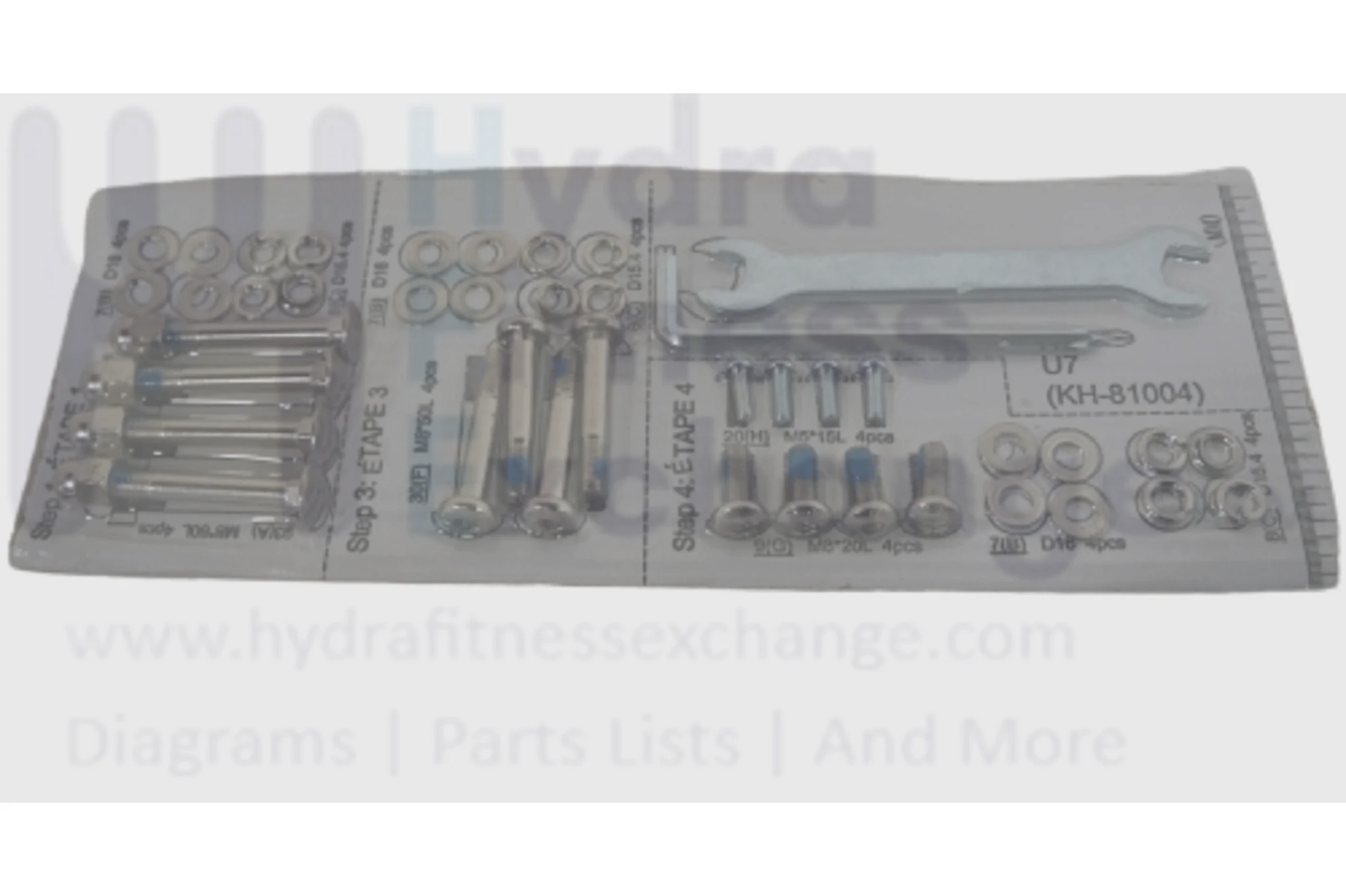 Horizon Fitness Elite U7 - UB Stationary Bike Hardware Kit Assembly 1000357945