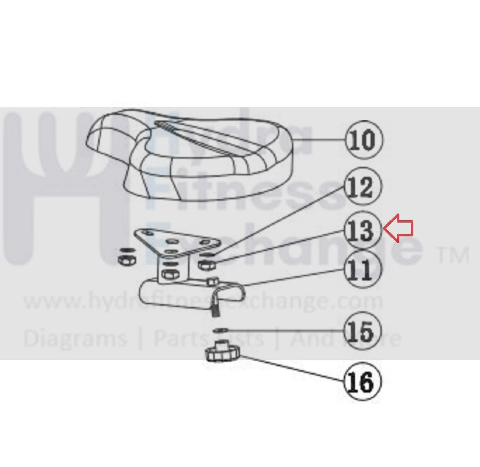 Horizon Fitness Elite U7 - UB Stationary Bike Hex Lock Nut 1000353809 - Image 2