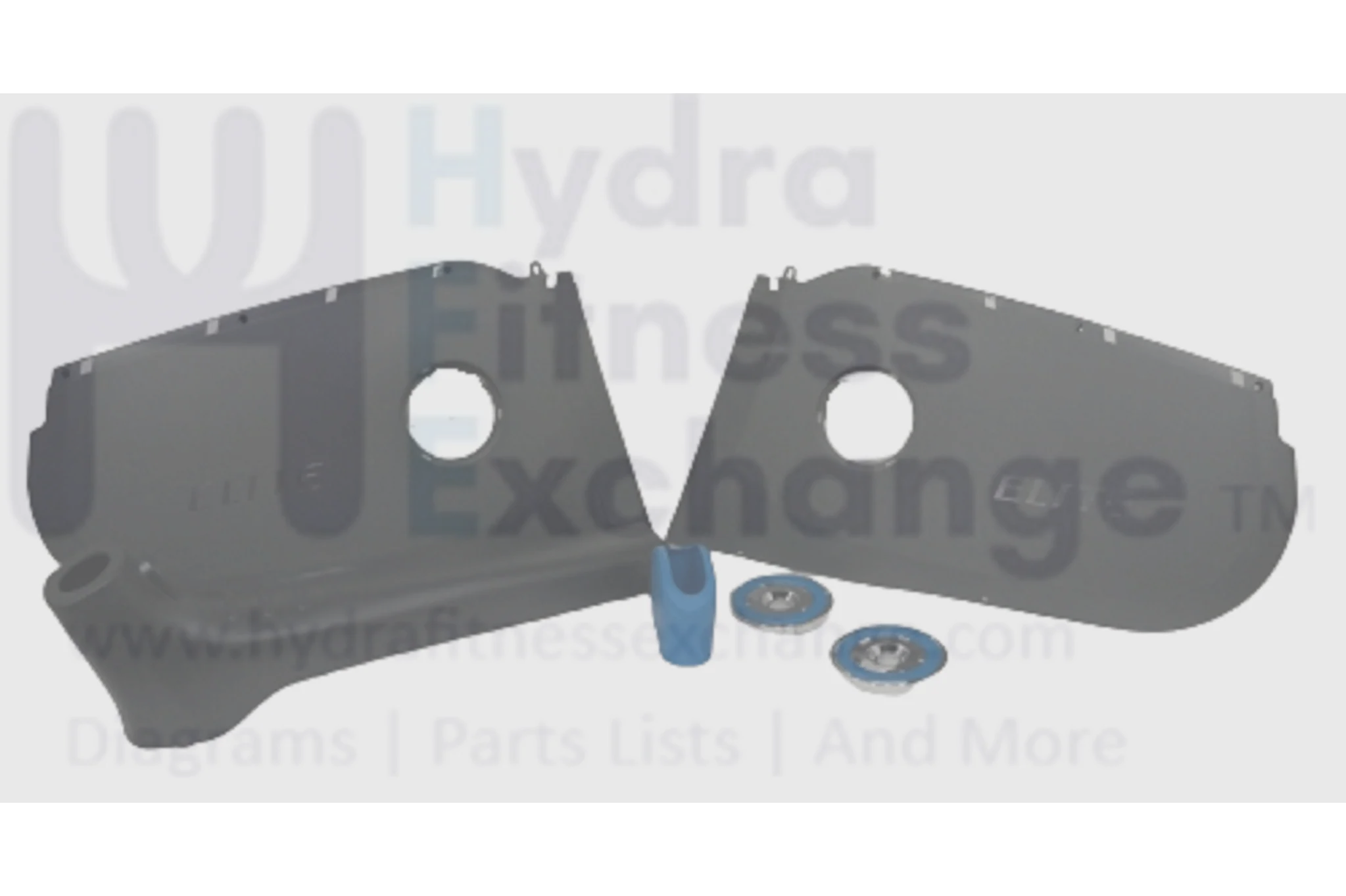 Horizon Fitness Elite U7 - UB Stationary Bike Left & Right Side Chain Cover Set 1000353796