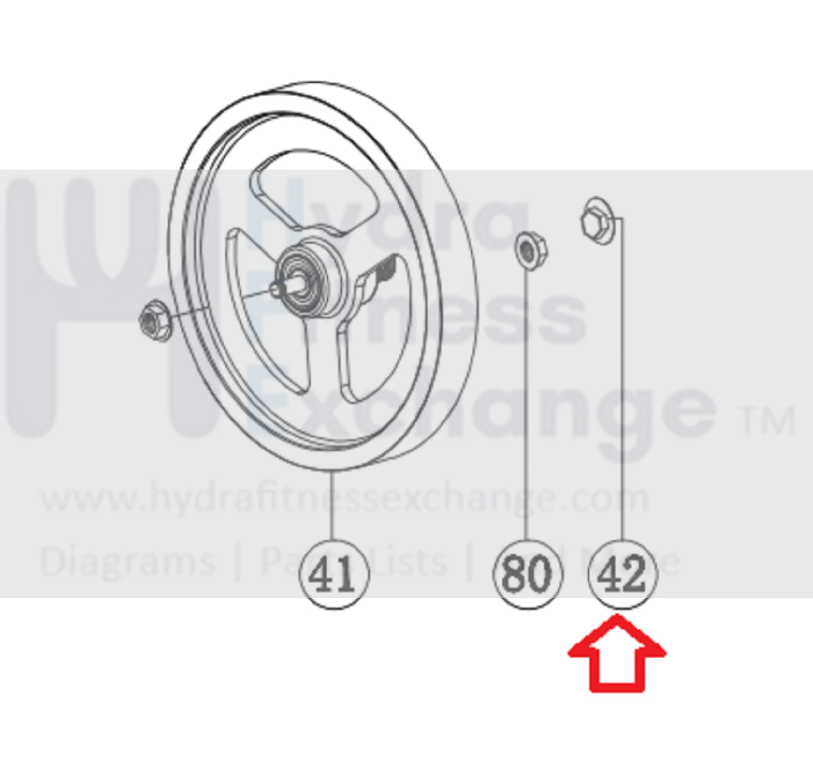Horizon Fitness Elite U7 - UB Stationary Bike Screw Cap 1000353013 - Image 2