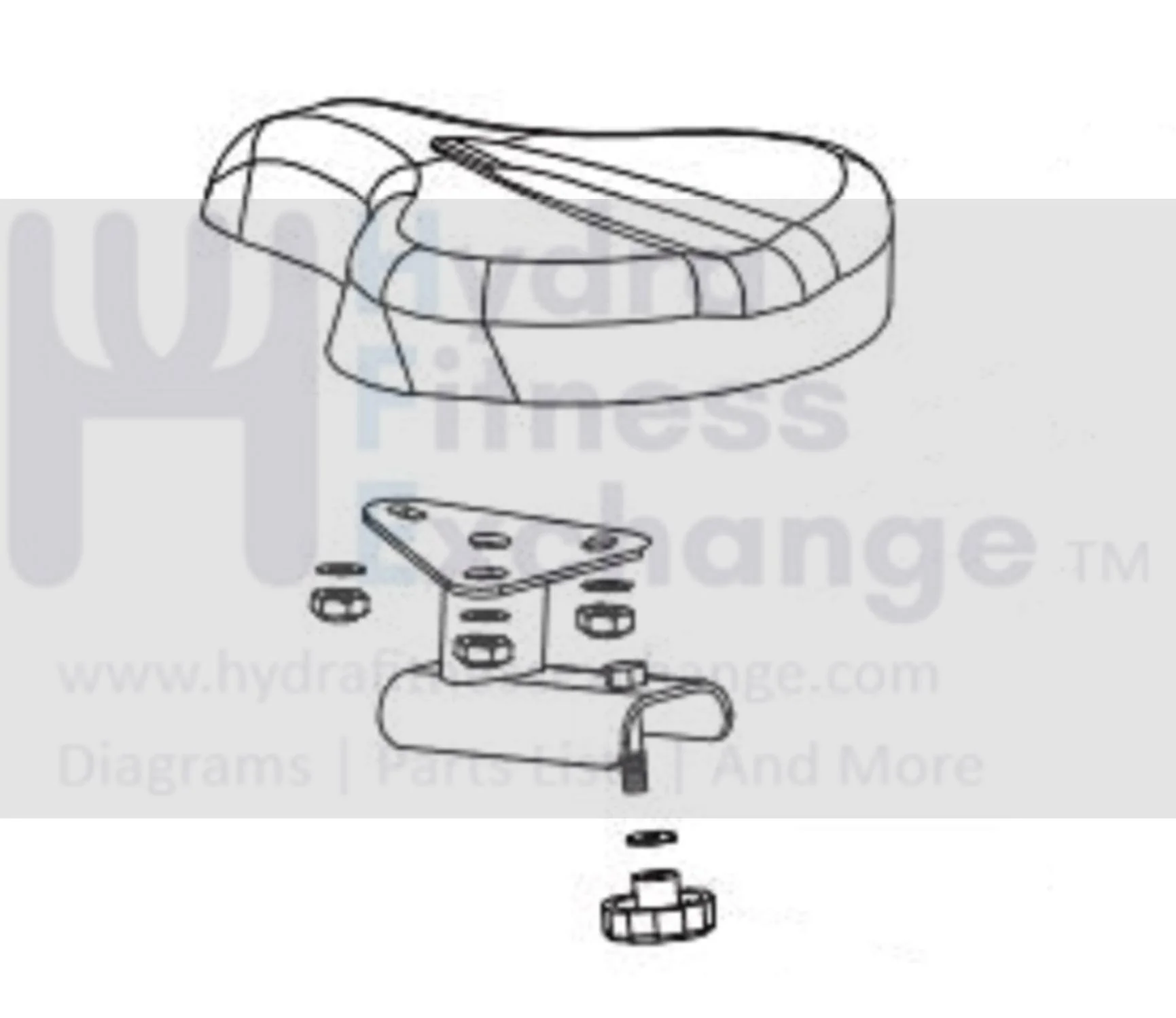 Horizon Fitness Elite U7 - UB Stationary Bike Seat Post Adjustment Set Assembly