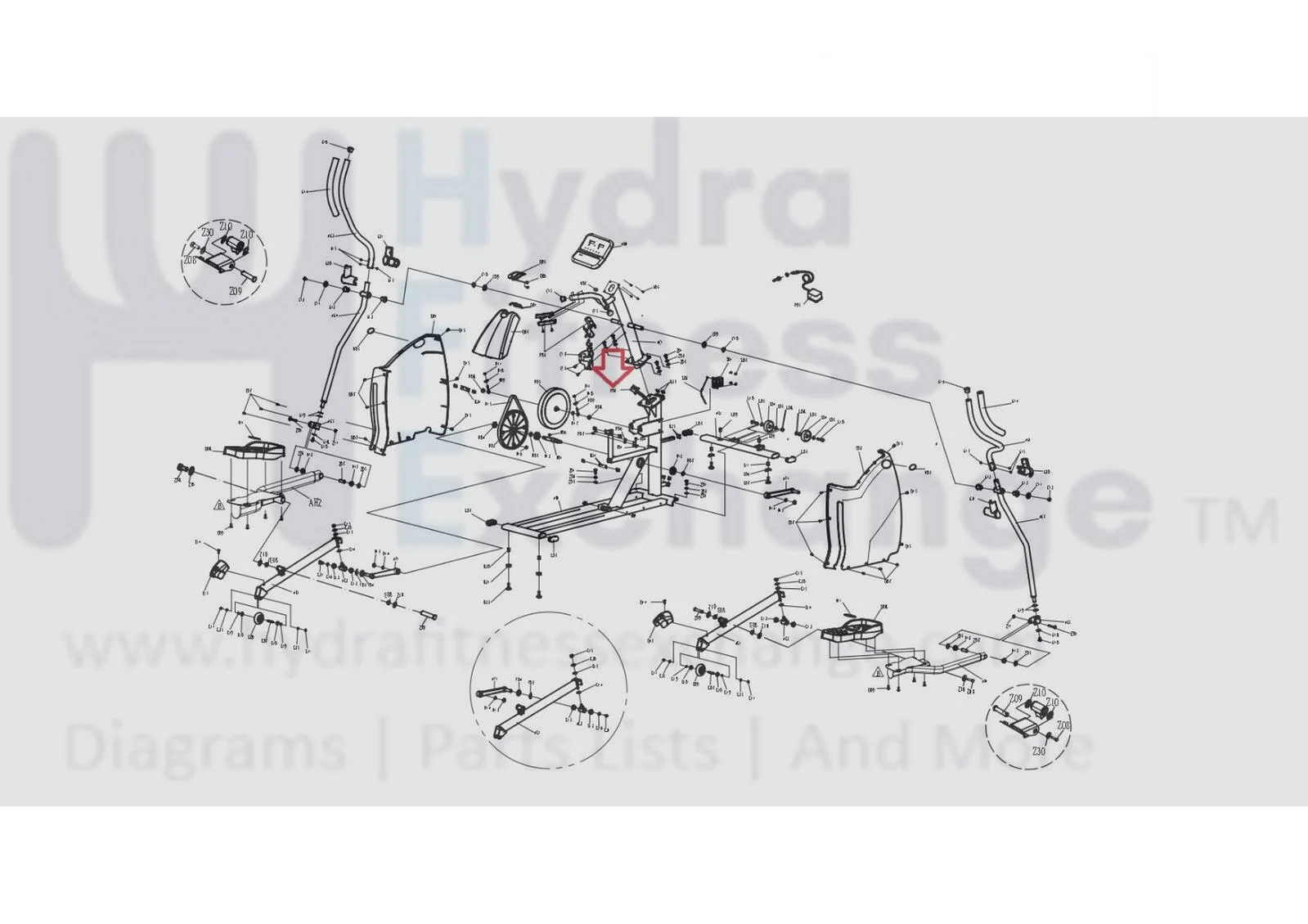 Horizon Fitness Elliptical Console Wire Harness 002074-B - Image 2