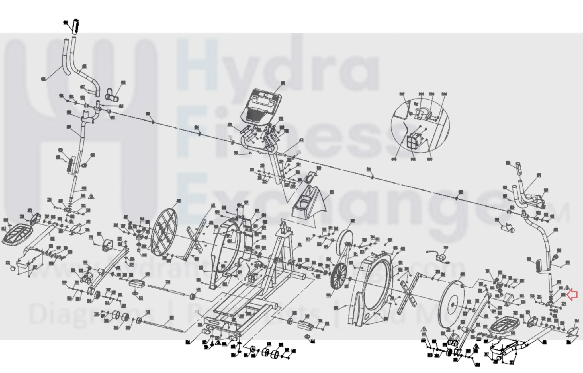 Horizon Fitness EX67 CE6.0 CX66 E5 EX66 Elliptical Lower Handlebar Swivel Bracket 1000091724 - Image 2