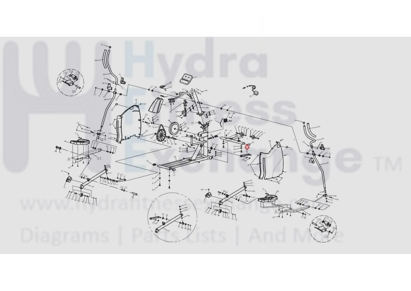 Used Horizon Fitness Elliptical Welding Crank Arm Set 026806-B - Image 2