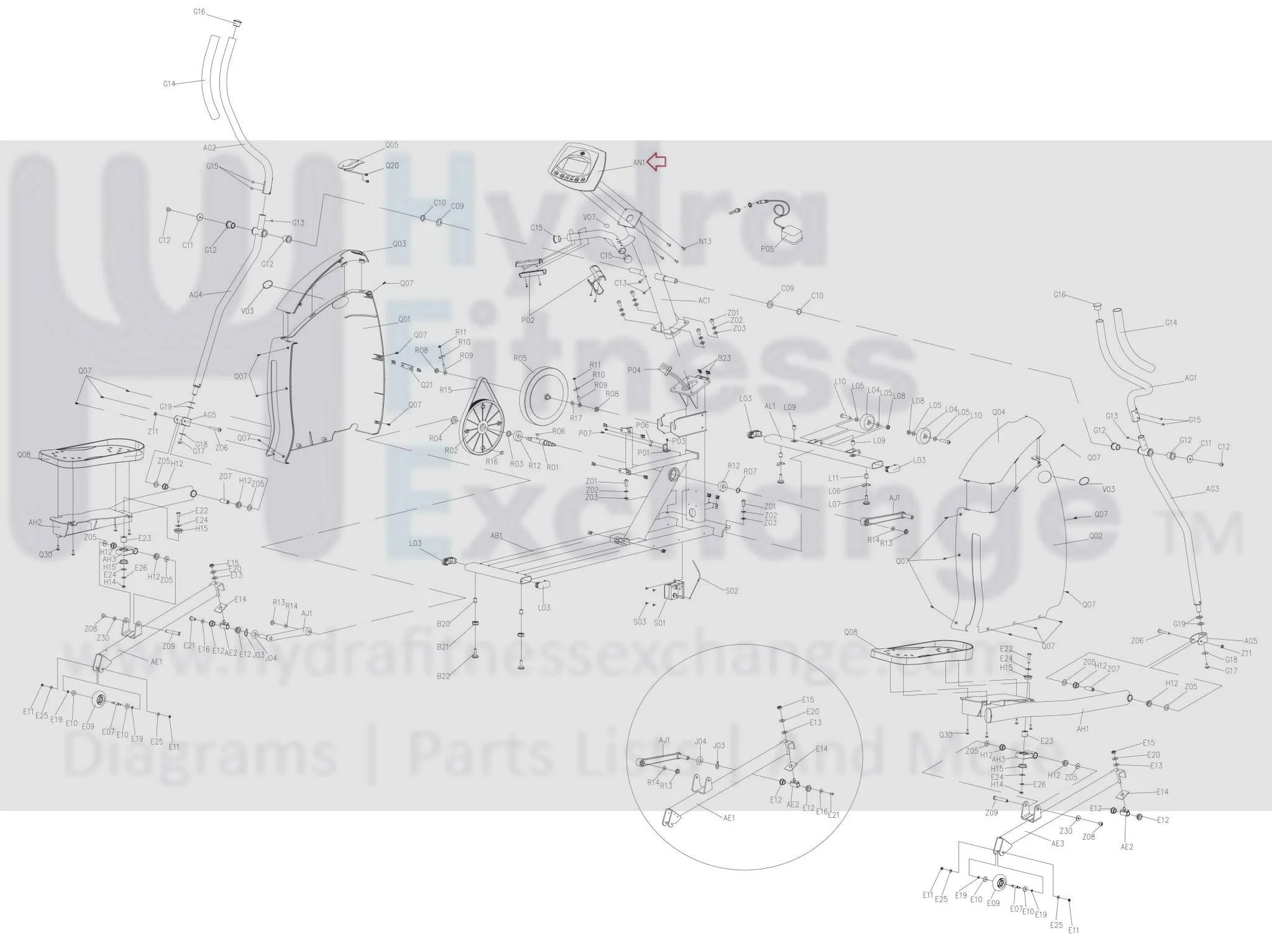 Horizon Fitness EP109 Elliptical Display Console Assembly 013837-AAX - Image 3