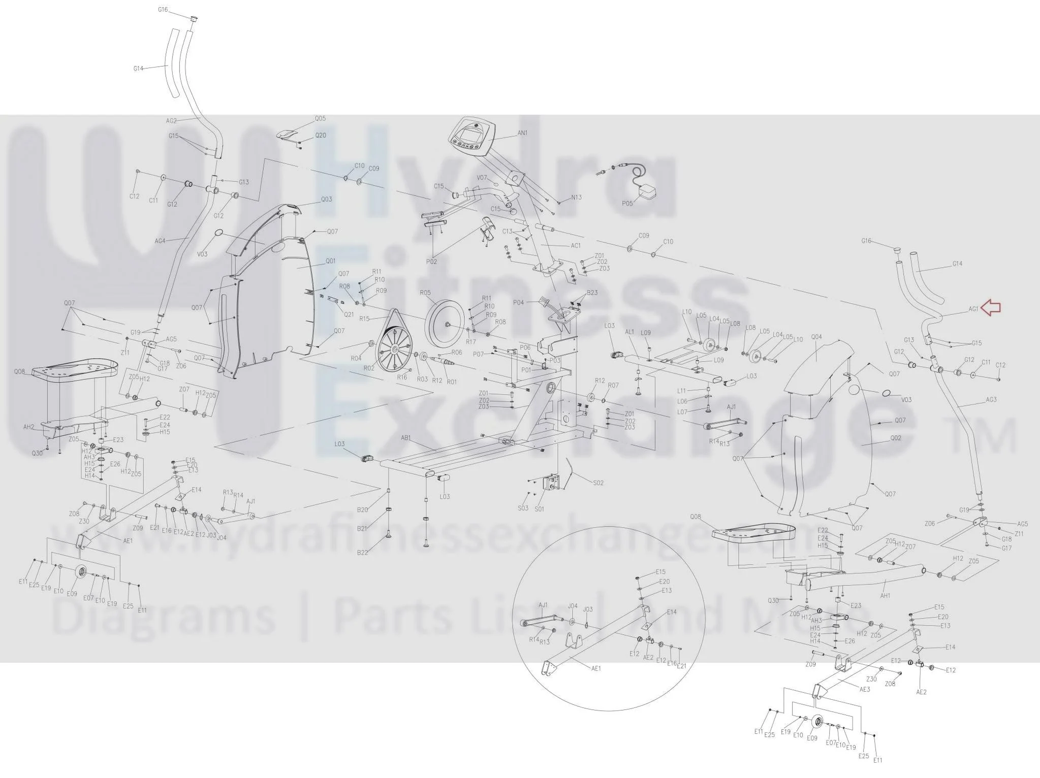 Horizon Fitness EP109 EP110 EP132 Elliptical Right Upper Handlebar Set 013113-ZR - Image 3