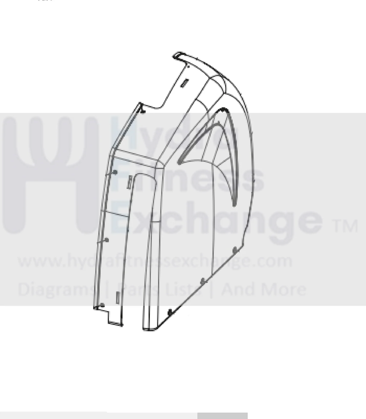 Horizon Fitness EP146 Elliptical Right Side Cover 052190-AAX