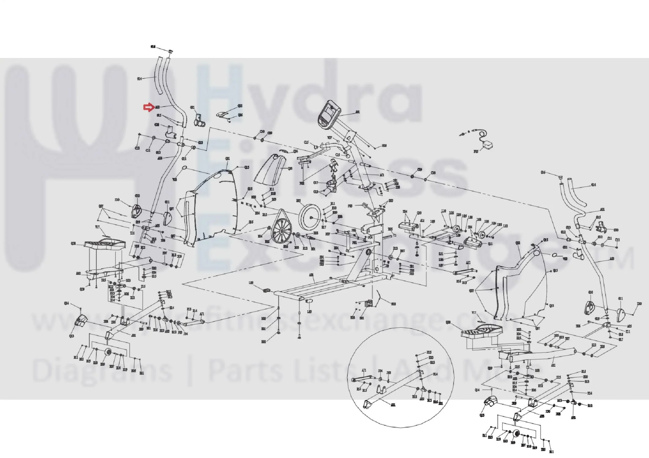 Horizon Fitness EP179 Elliptical Left Lower Link Arm Set 055964-ZL - Image 3