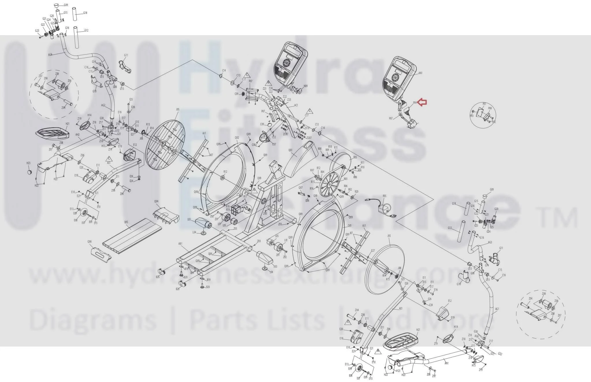 Horizon Fitness EP189 Elliptical Console Wire Harness 076821 - Image 3