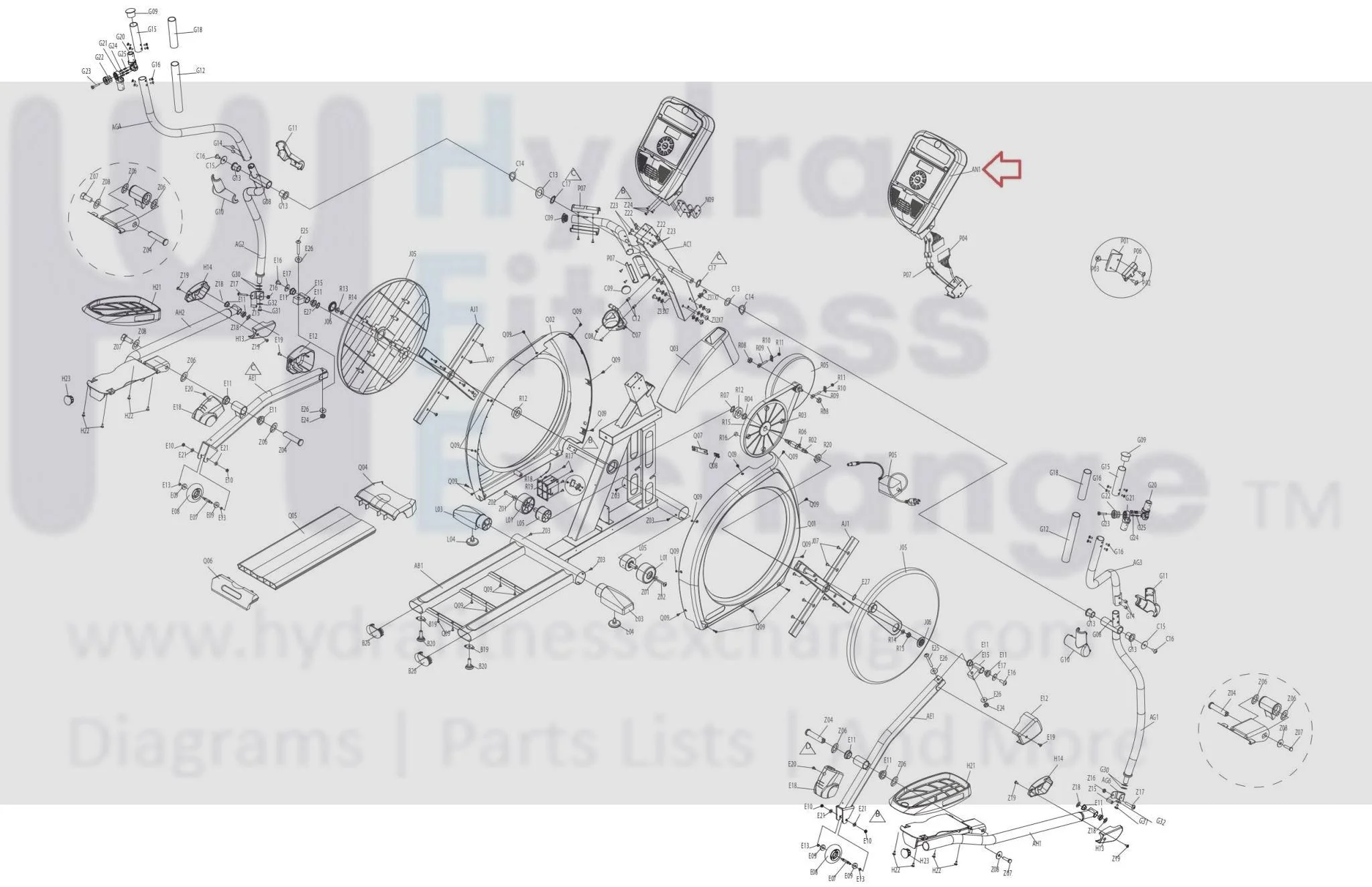 Horizon Fitness EP189 Elliptical Display Console Assembly 076514 - Image 3