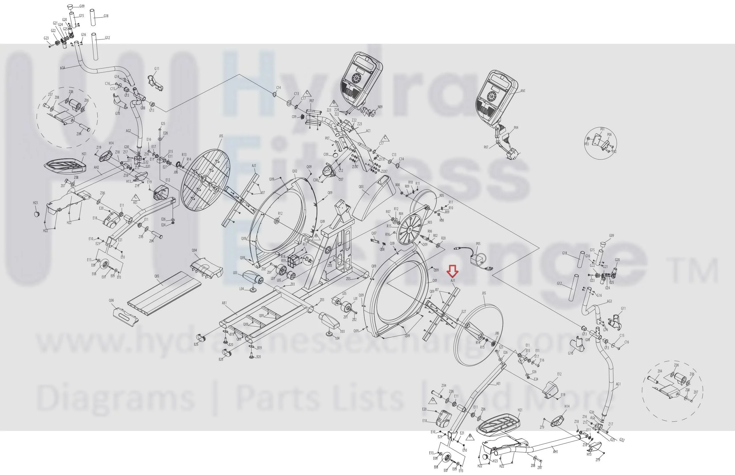 Horizon Fitness EP189 Elliptical Welding Crank Set 077369 - Image 3