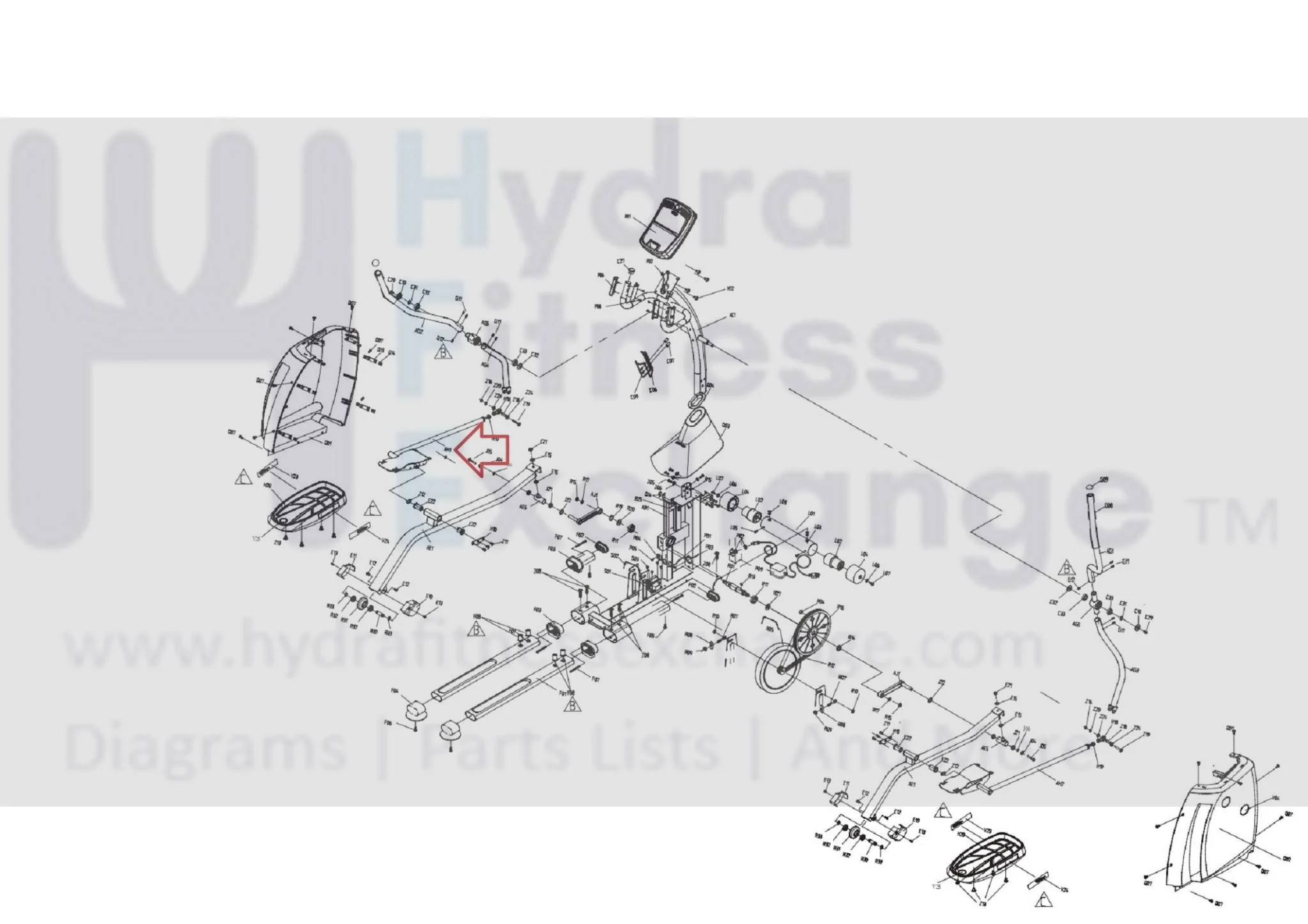 Horizon Fitness EP202 EP202D EP202B EP202E EP202C Elliptical Left Lower Link Arm 083052 - Image 3