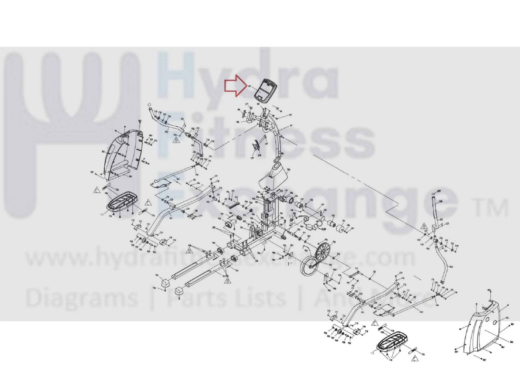 Horizon Fitness EP202B EP202E EP202C EP202 EP202D Elliptical Display Console Assembly 090573 - Image 2