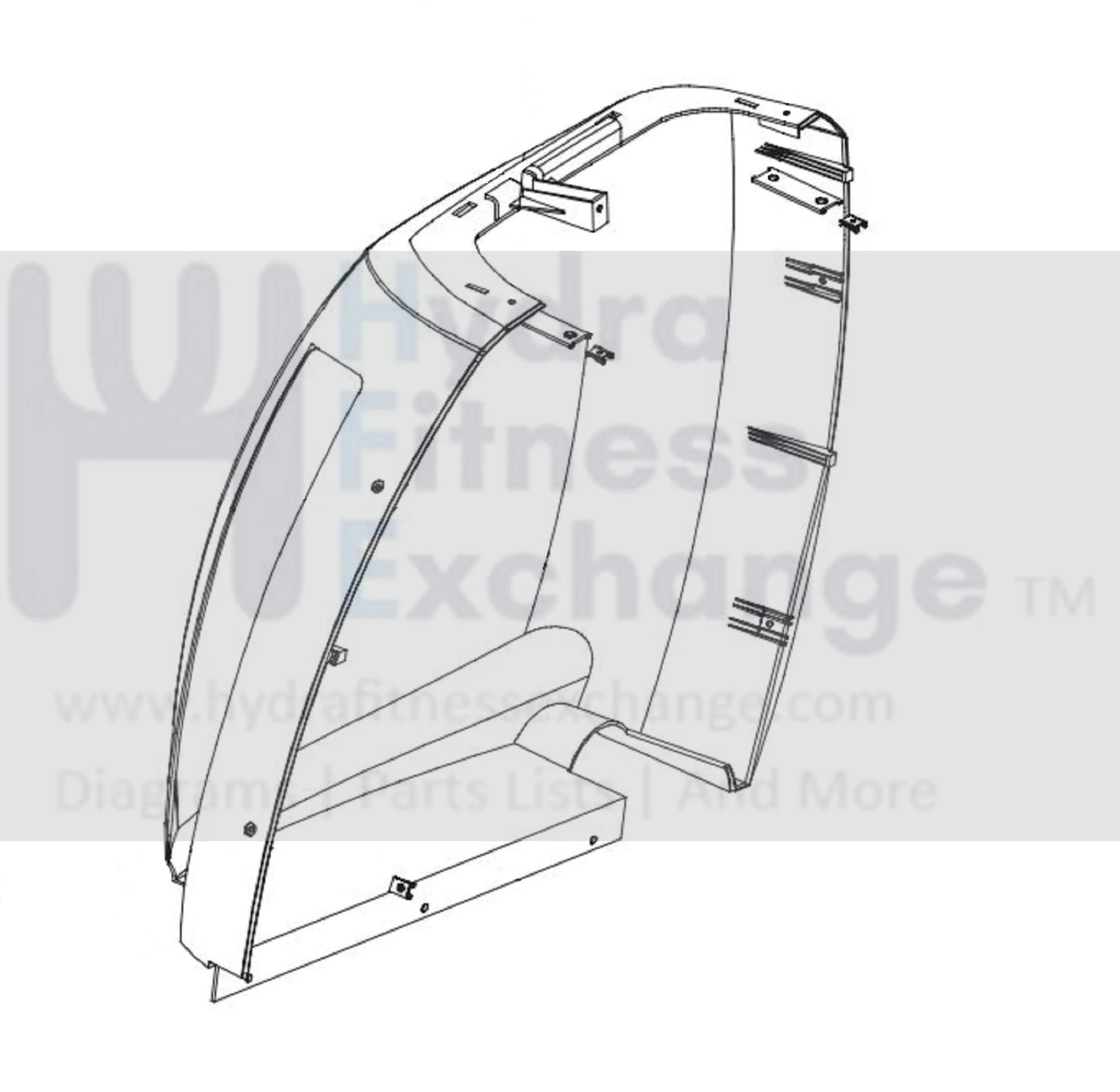 Horizon Fitness EP202B EP202E EP202C EP202 EP202D Elliptical Left Side Cover 090629