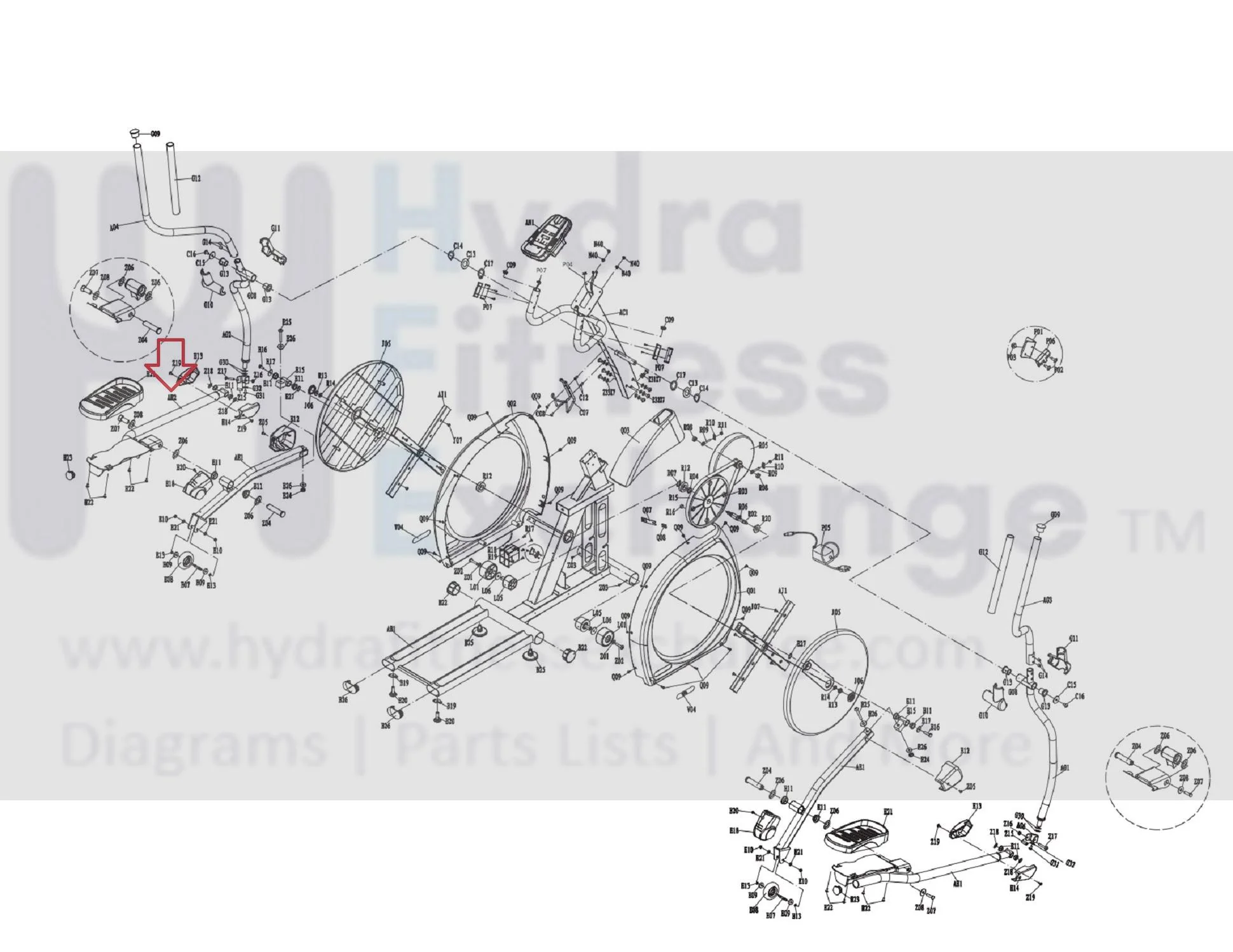 Horizon Fitness E701 - EP231 Elliptical Left Lower Link Arm Set 1000095427 - Image 3