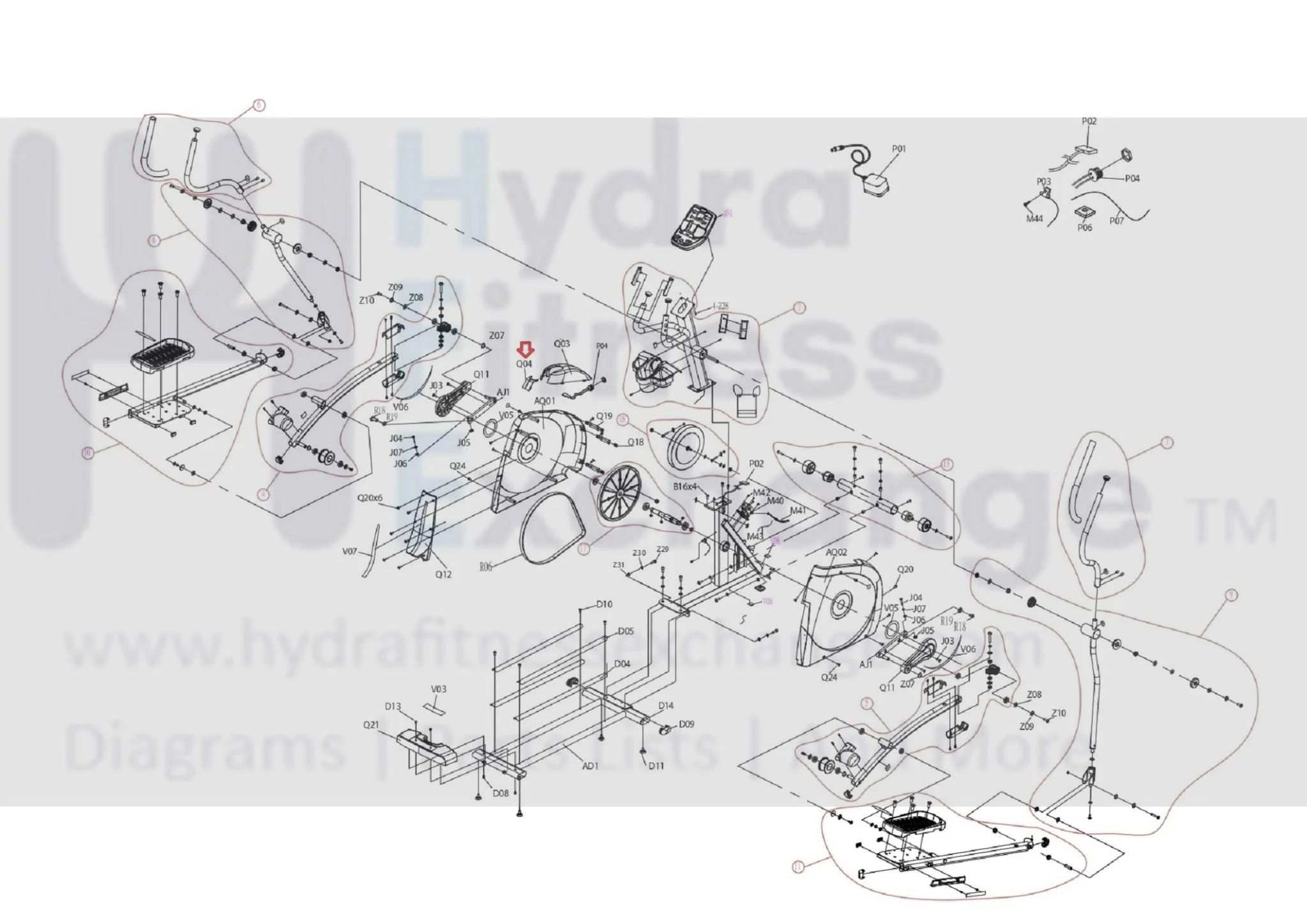 Horizon Fitness EP534 EP548 Elliptical Rear Console Mast Boot 1000201378 - Image 3
