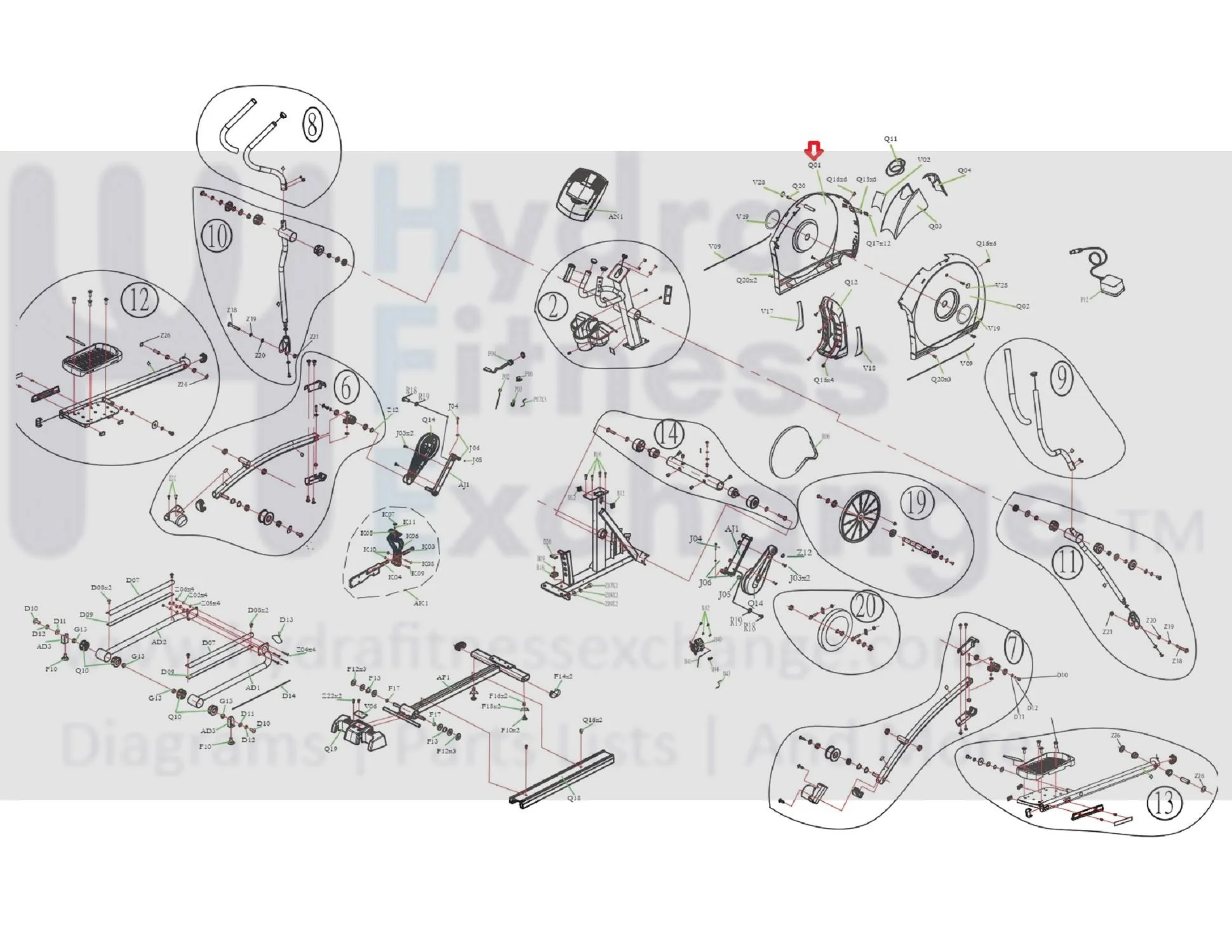 Horizon Fitness EP537 EP565 Elliptical Left Side Cover 1000103206 - Image 3
