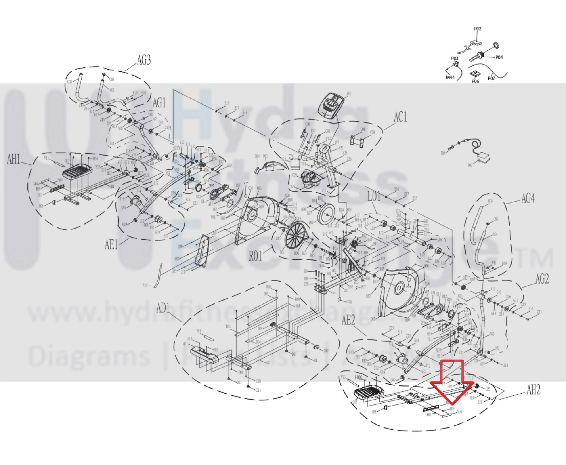 Horizon Fitness EP5481001US EP548 T9250 T9450 T9550 Elliptical Flat Head Screw M4x15 020364-A - Image 3