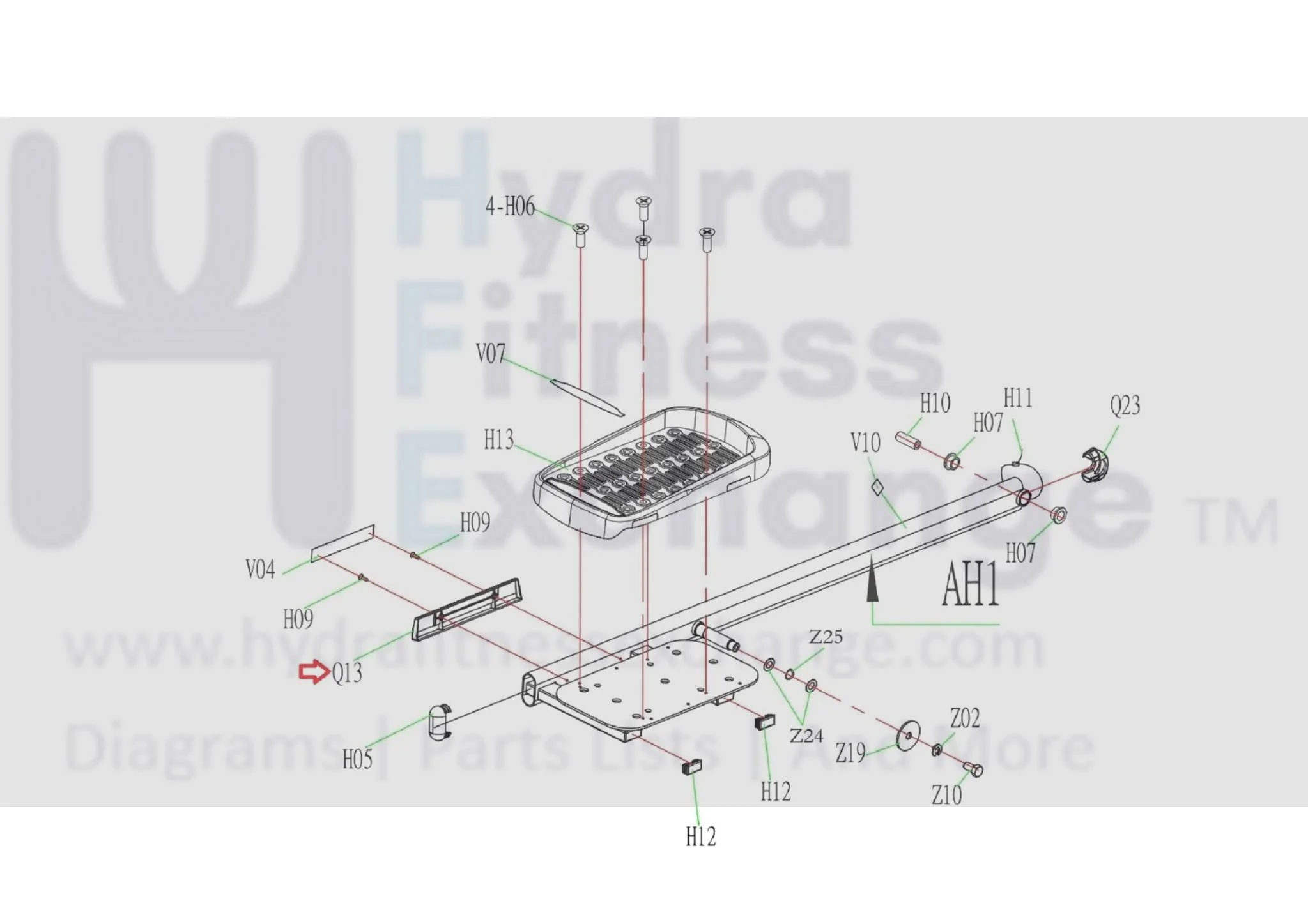 Horizon Fitness EP565 EP537 Elliptical Link Arm Accent Piece 1000103049 - Image 3