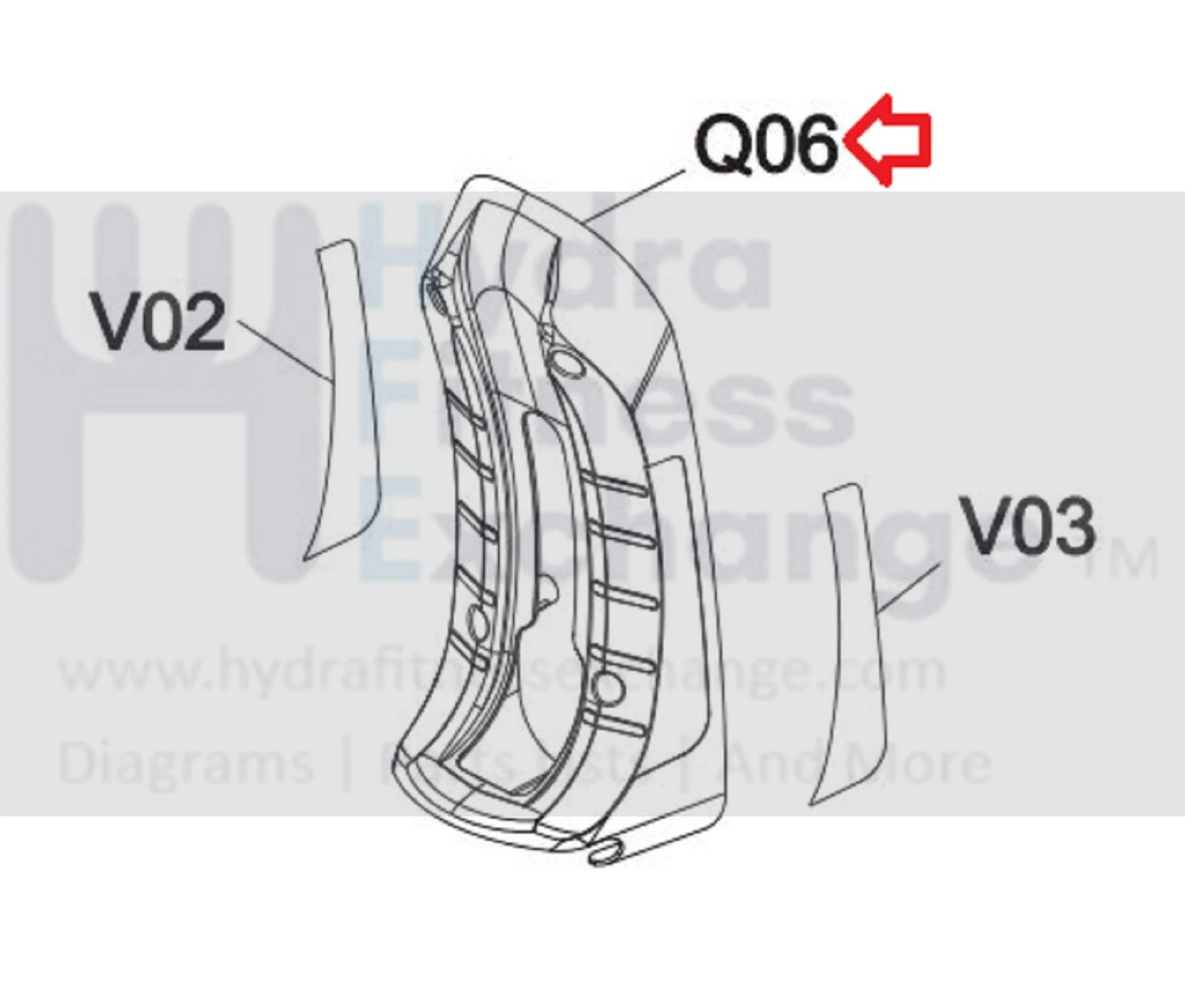 Horizon Fitness EP573D Elliptical Mid Cover MFR-PA757K 1000343620 - Image 2