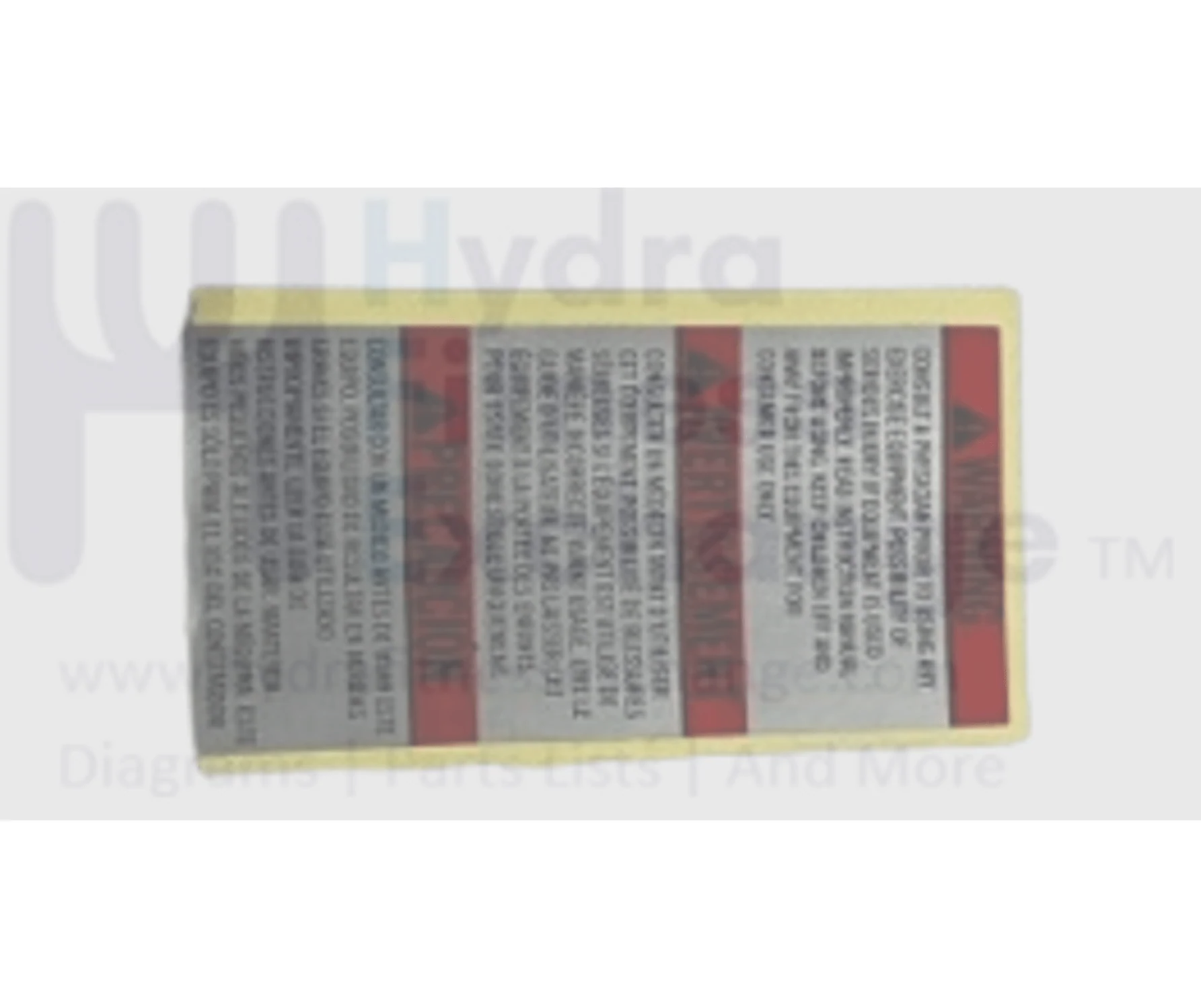 Horizon Fitness AFG Matrix Retail Vision Fitness EP575 Elliptical Console Warning Sticker 077441