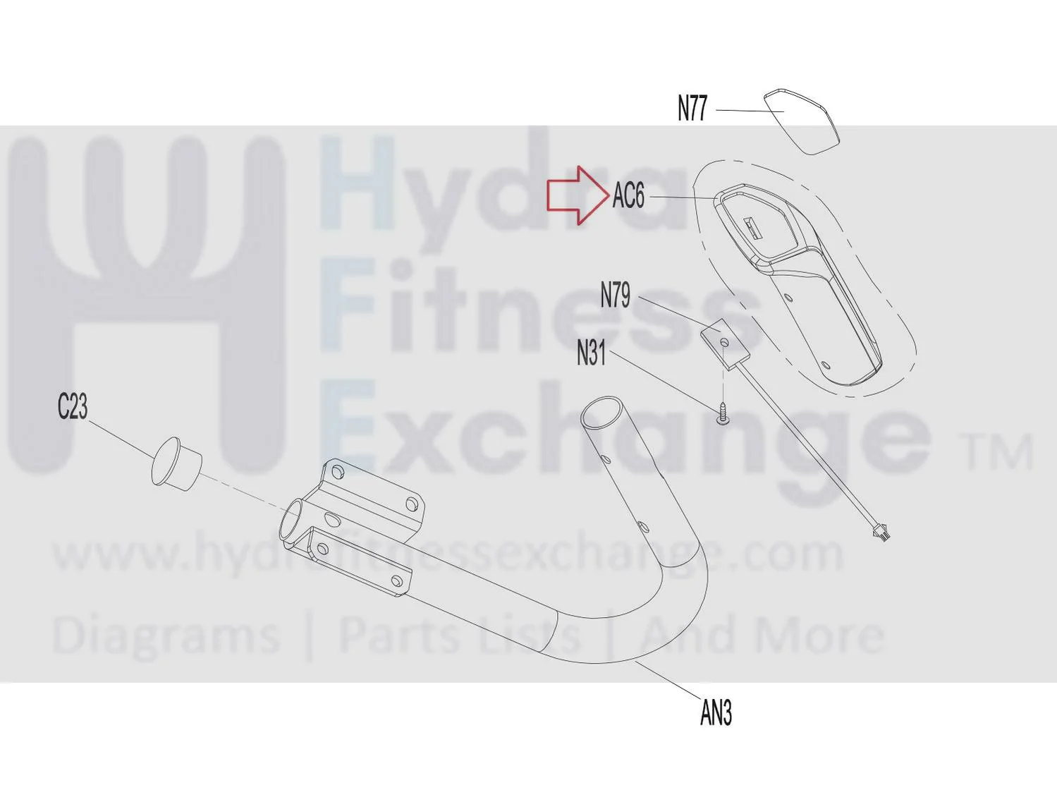 Horizon Fitness EP596 TM704 EP703 TM746 EP705 US Treadmill Right Arm Rest Sensor Set 1000361018 - Image 3
