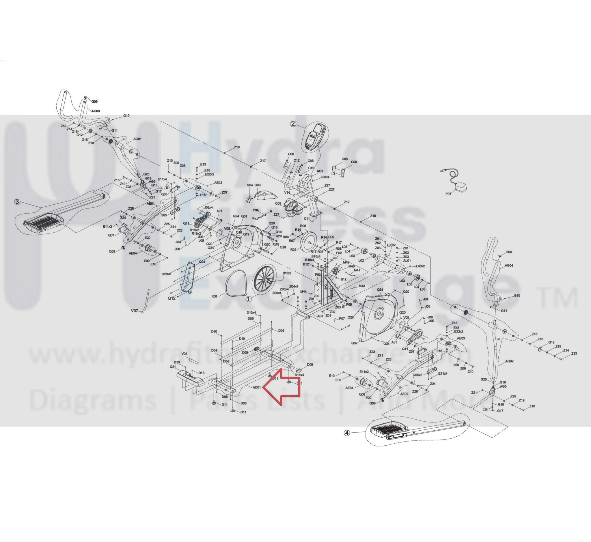 Horizon Fitness EP716 EP283 Elliptical Guide Rail Set 1000423858 - Image 3