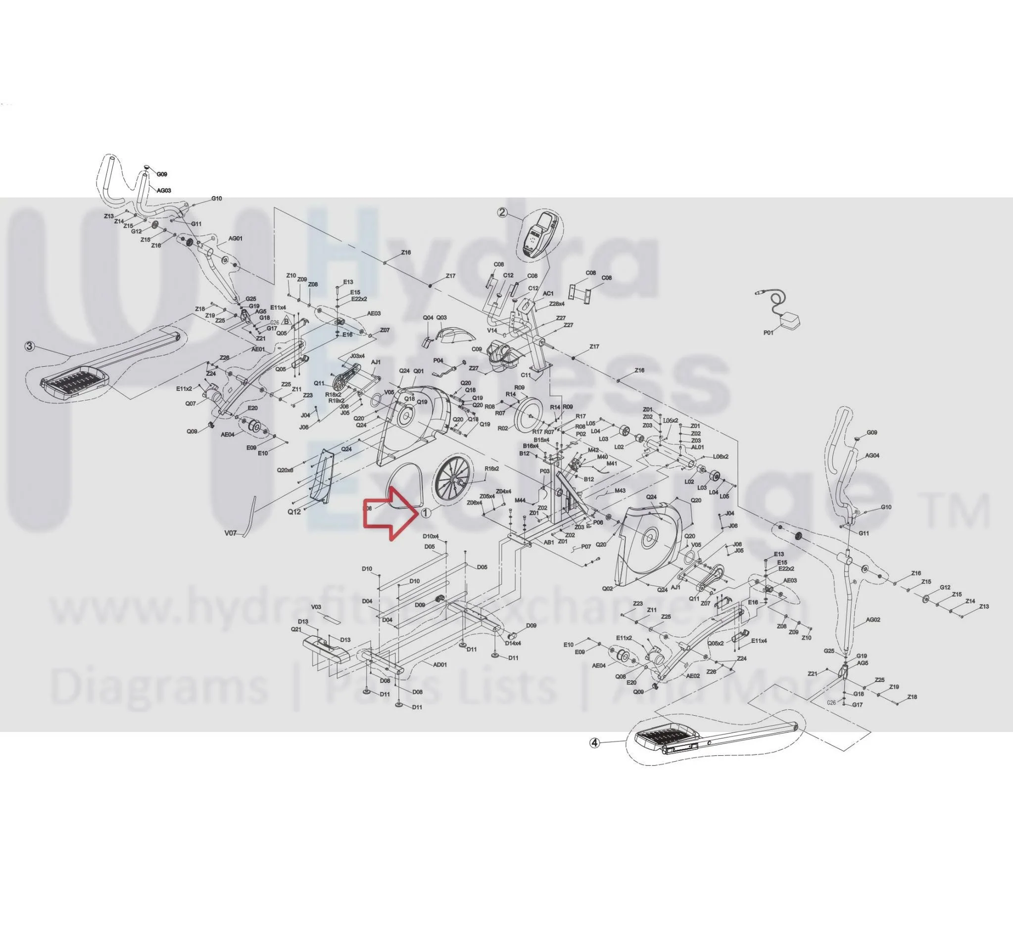 Horizon Fitness EP716 EP283 EP295 Elliptical Flywheel Pulley Assembly 1000423874 - Image 2