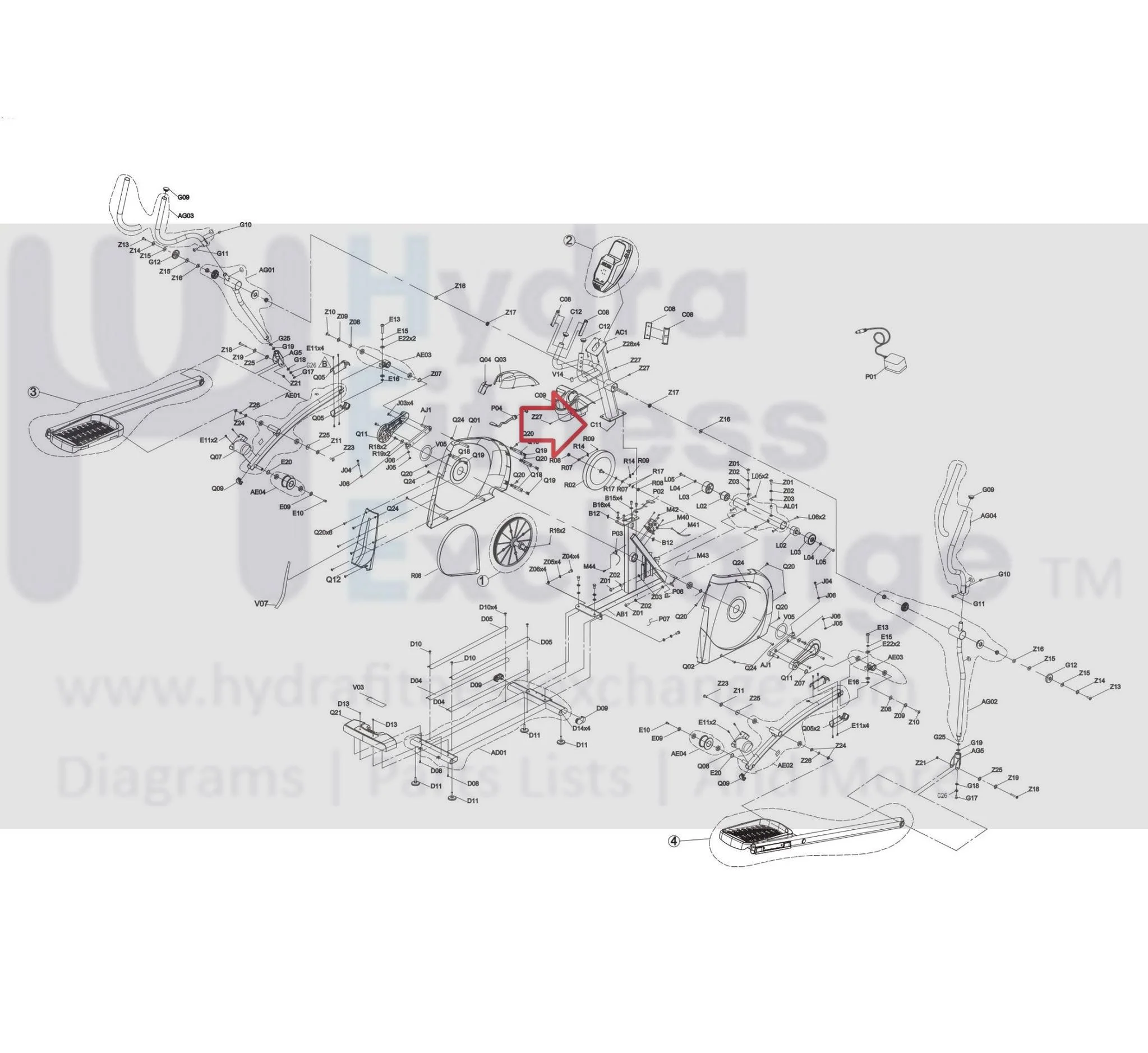 Horizon Fitness EP716 EP518 Elliptical Nylon Cable Tie 065397-A - Image 3