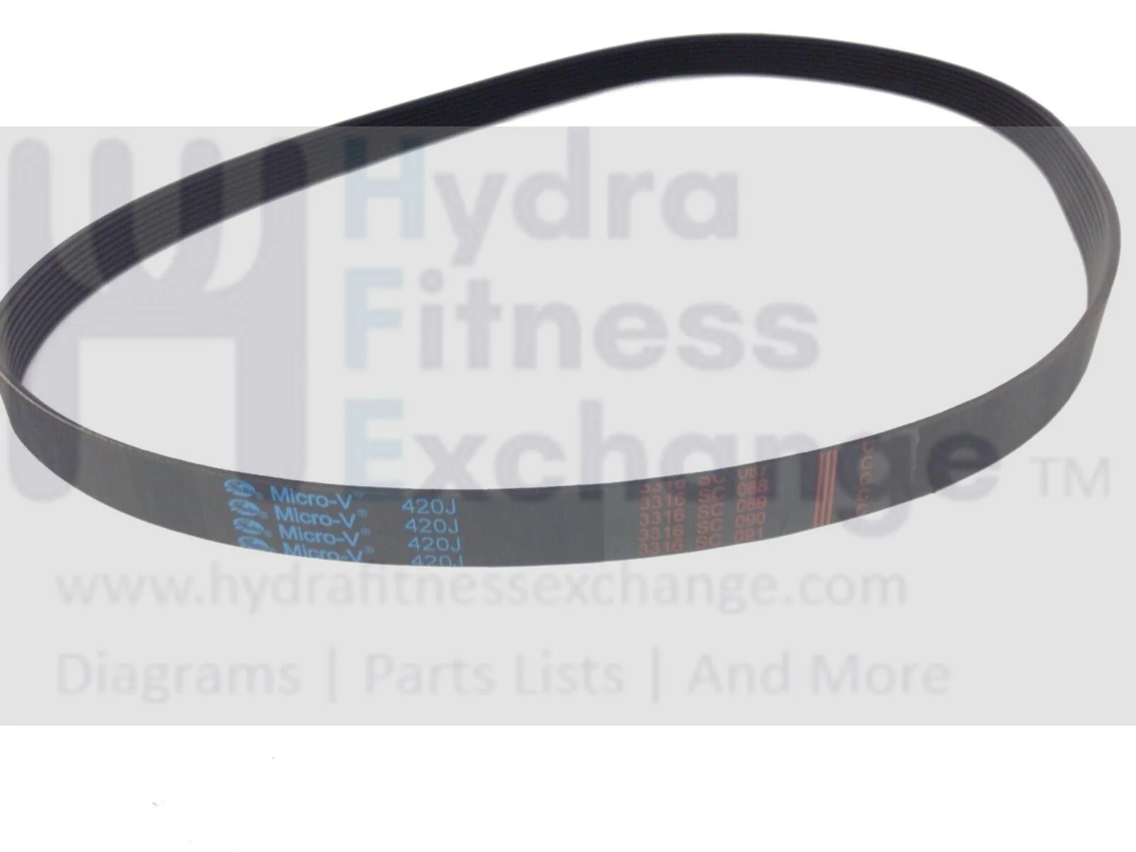 Used Horizon Fitness Evolve 3 5 Elliptical Poly-V Pulley Drive Belt 42" 1000106783 - Image 2