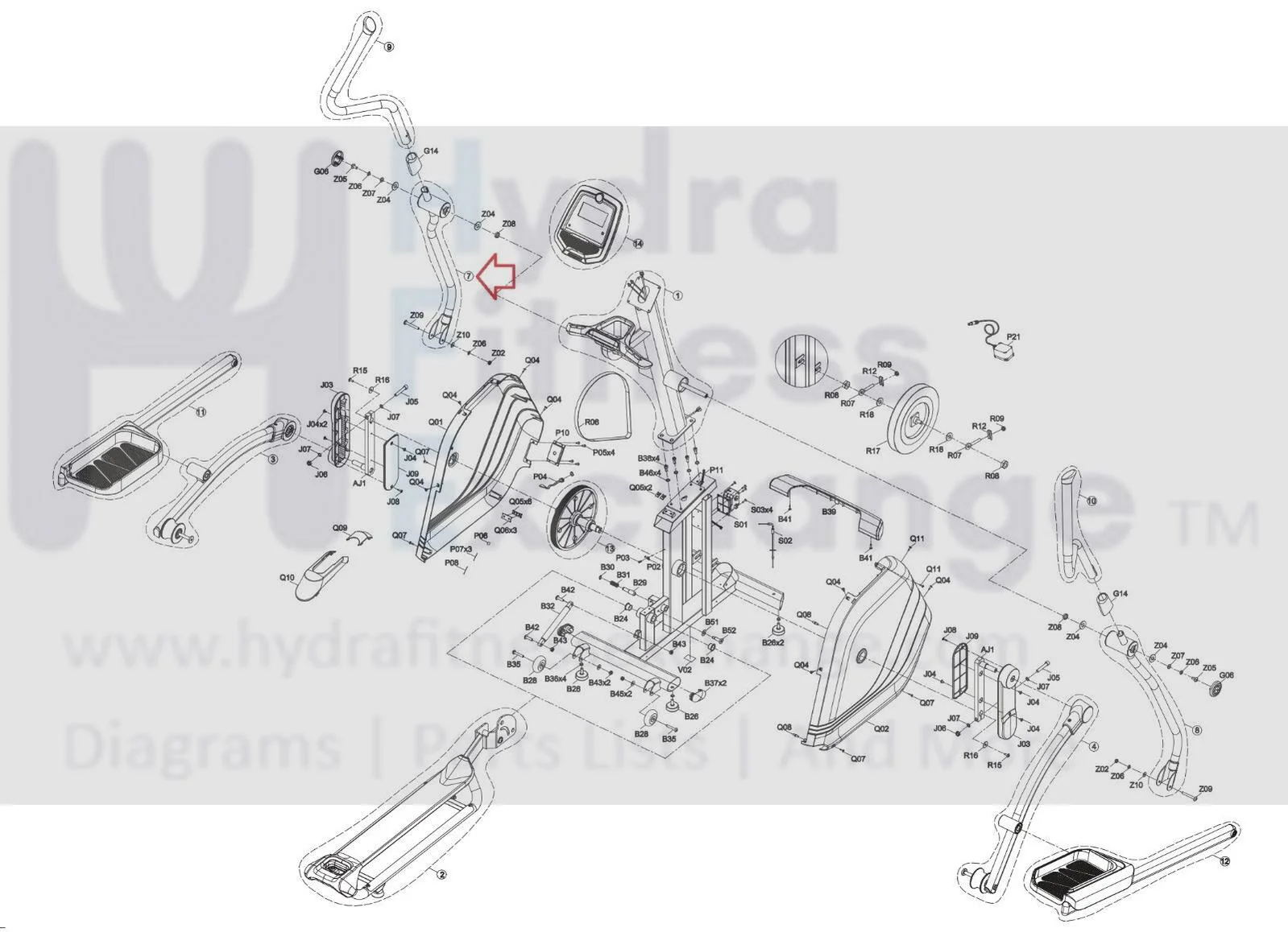Horizon Fitness Evolve 3 5 EP584 EP583 Elliptical Left Upper Body Leg 1000345338 - Image 2