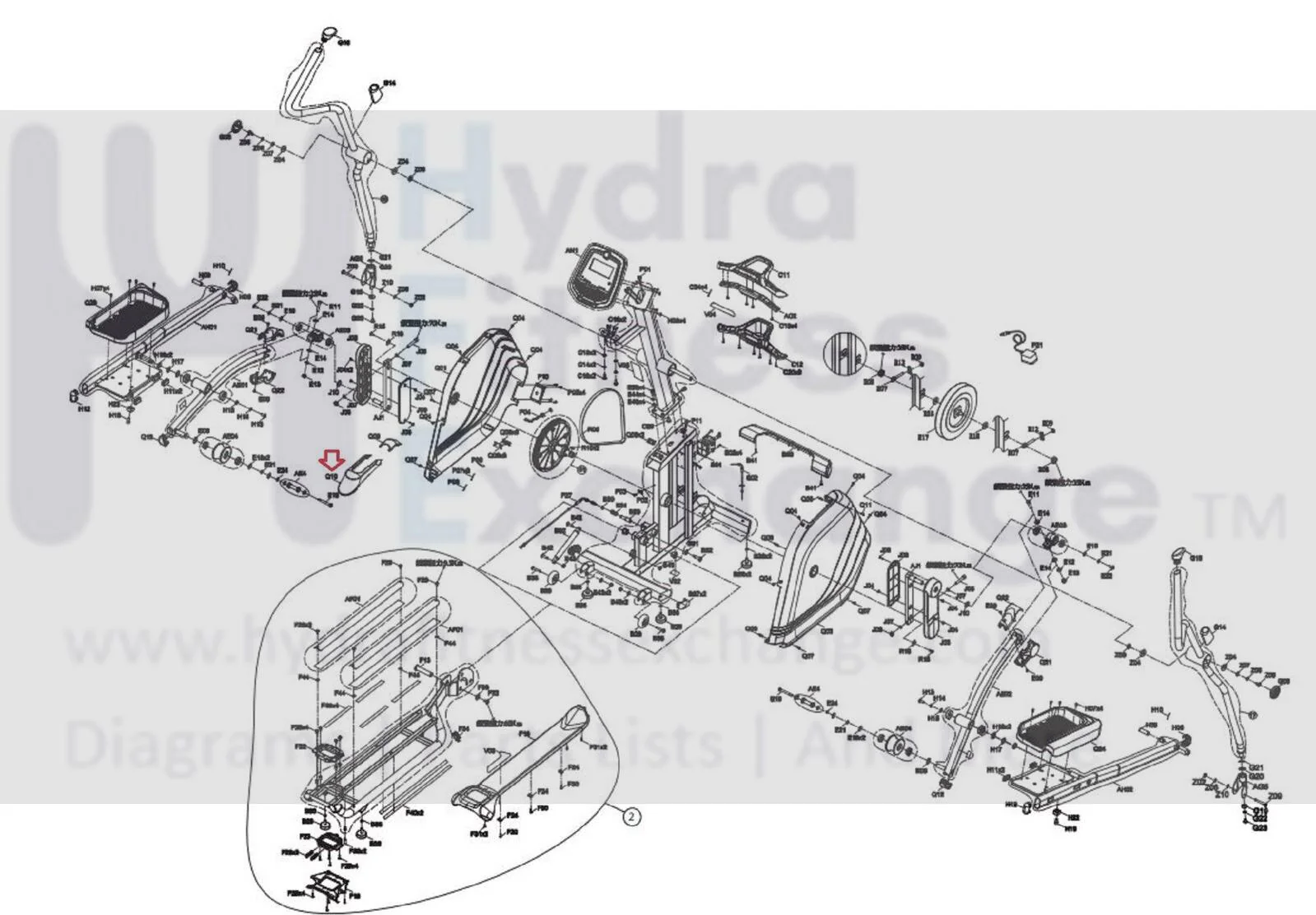 Horizon Fitness Evolve3-02 Evolve5 Elliptical Console Mast Back Cover 1000338746 - Image 3
