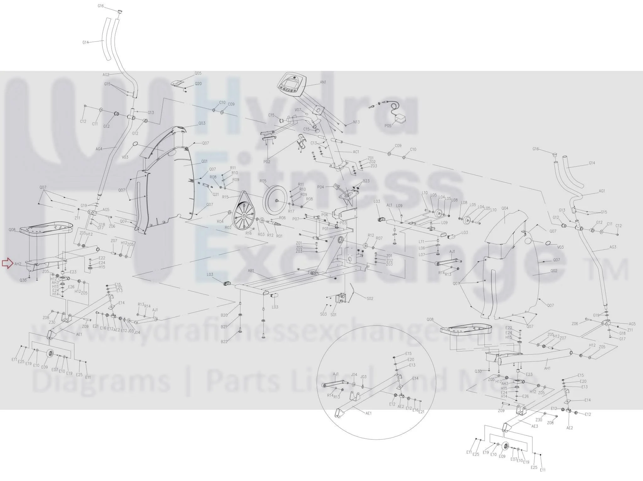 Horizon Fitness EX22 EX33 EX44 EX55 EX65 EX75 Elliptical Left Lower Link Arm 013109-ZL - Image 3