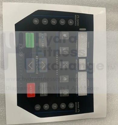 Horizon Fitness EX59-04 Elliptical Console Overlay Decal synthetic paper 1000465096