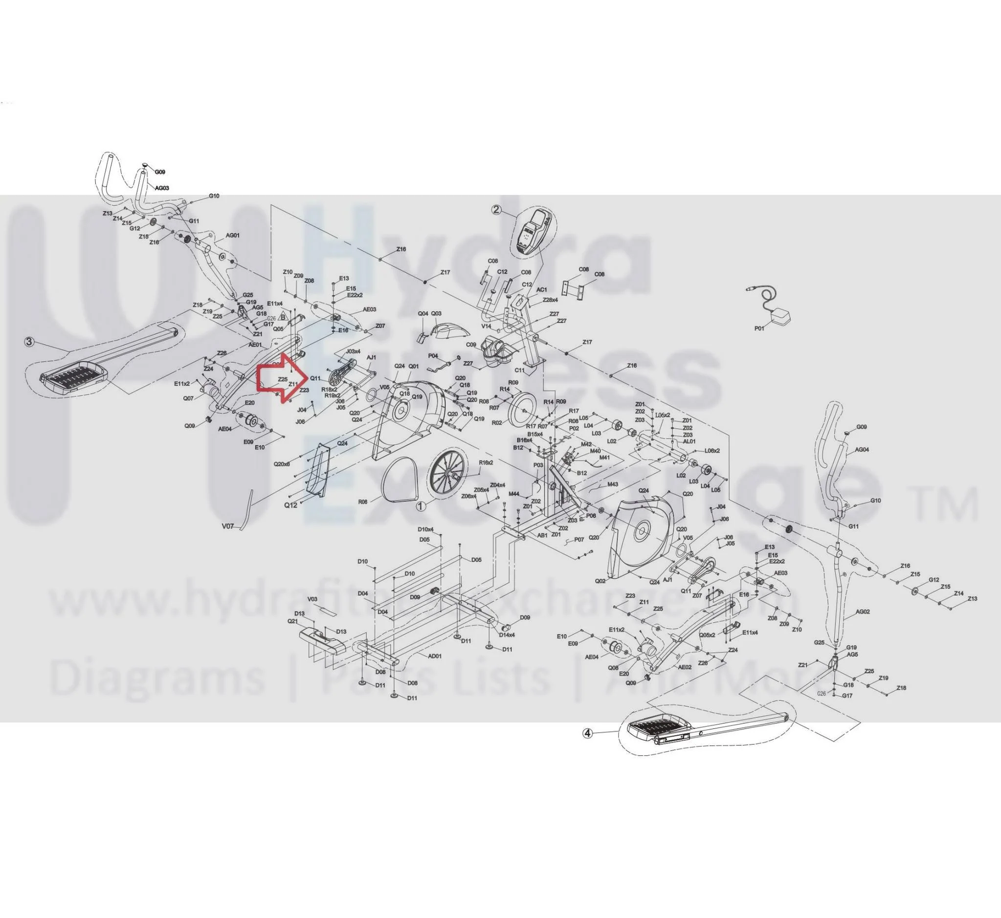 Horizon Fitness EX59-3 - EP716 EX59-3 - EP716 - EP283 Elliptical Crank Outer Cover 1000419661 - Image 3