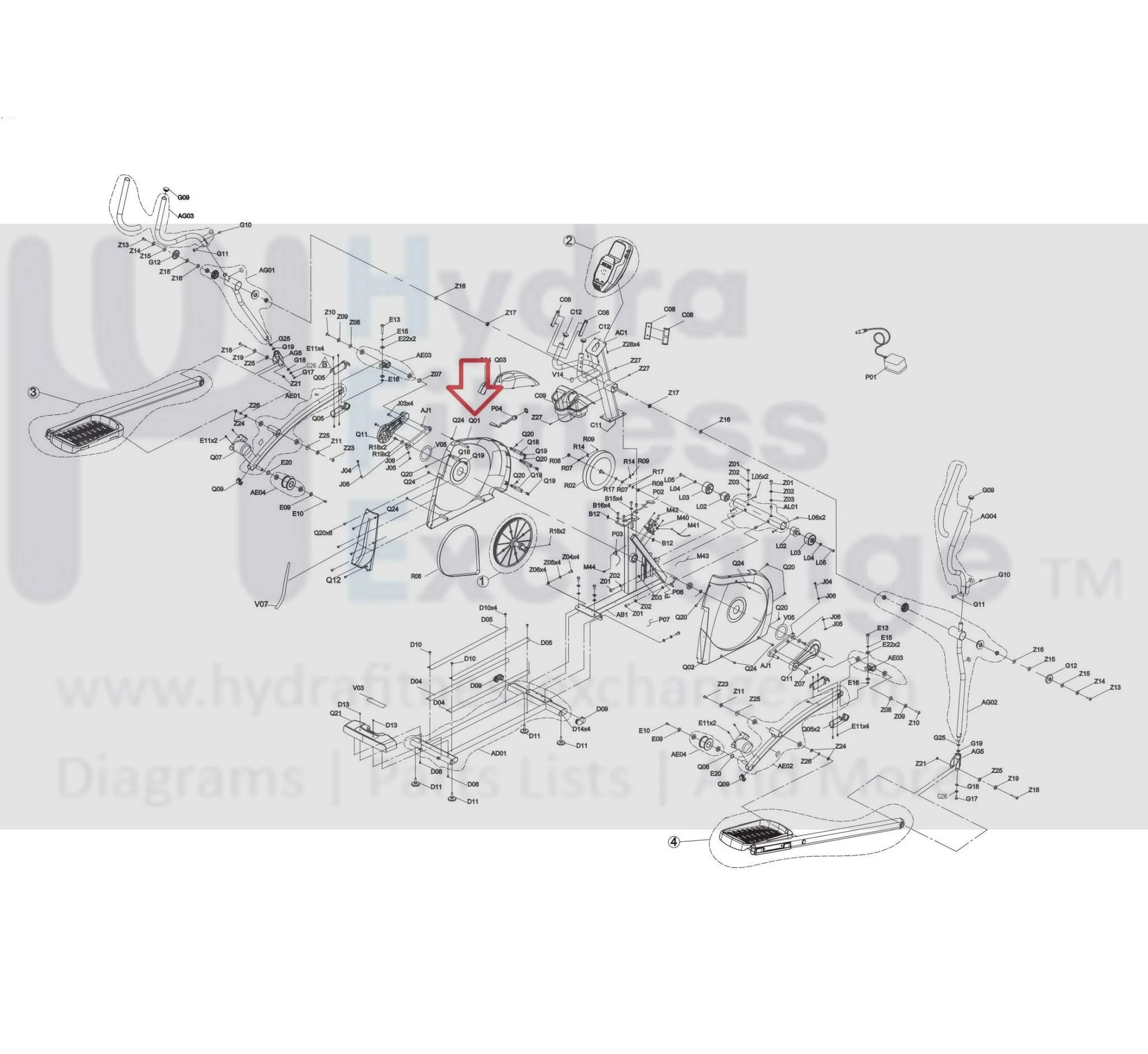 Horizon Fitness EX59-3 - EP716 EX59-3 - EP716 - EP283 Elliptical Left Side Cover 1000419658 - Image 3