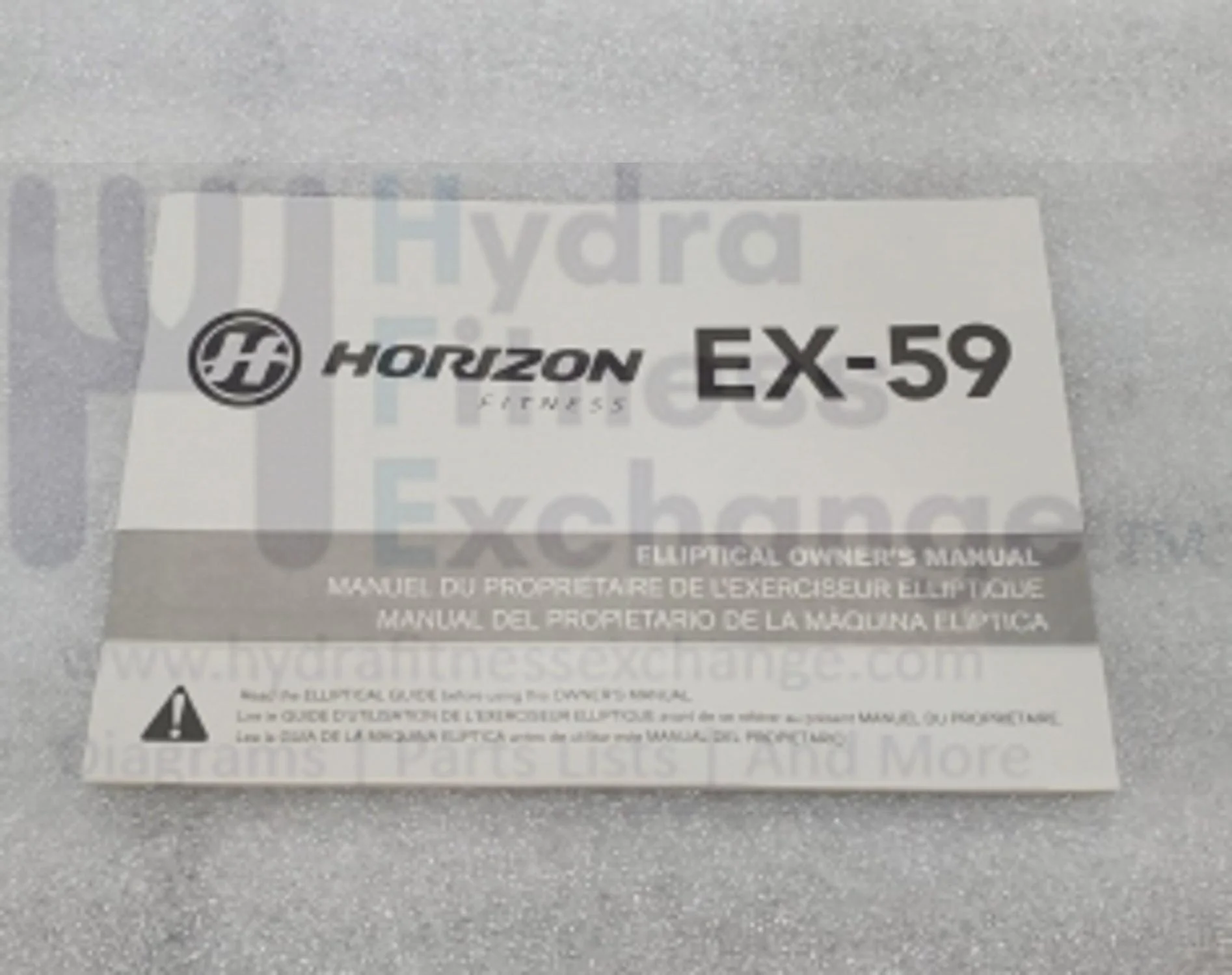 Horizon Fitness EX59-3 - EP716 EX59-3 - EP716 - EP283 Elliptical Owner's User's Manual 1000419665 - Image 2