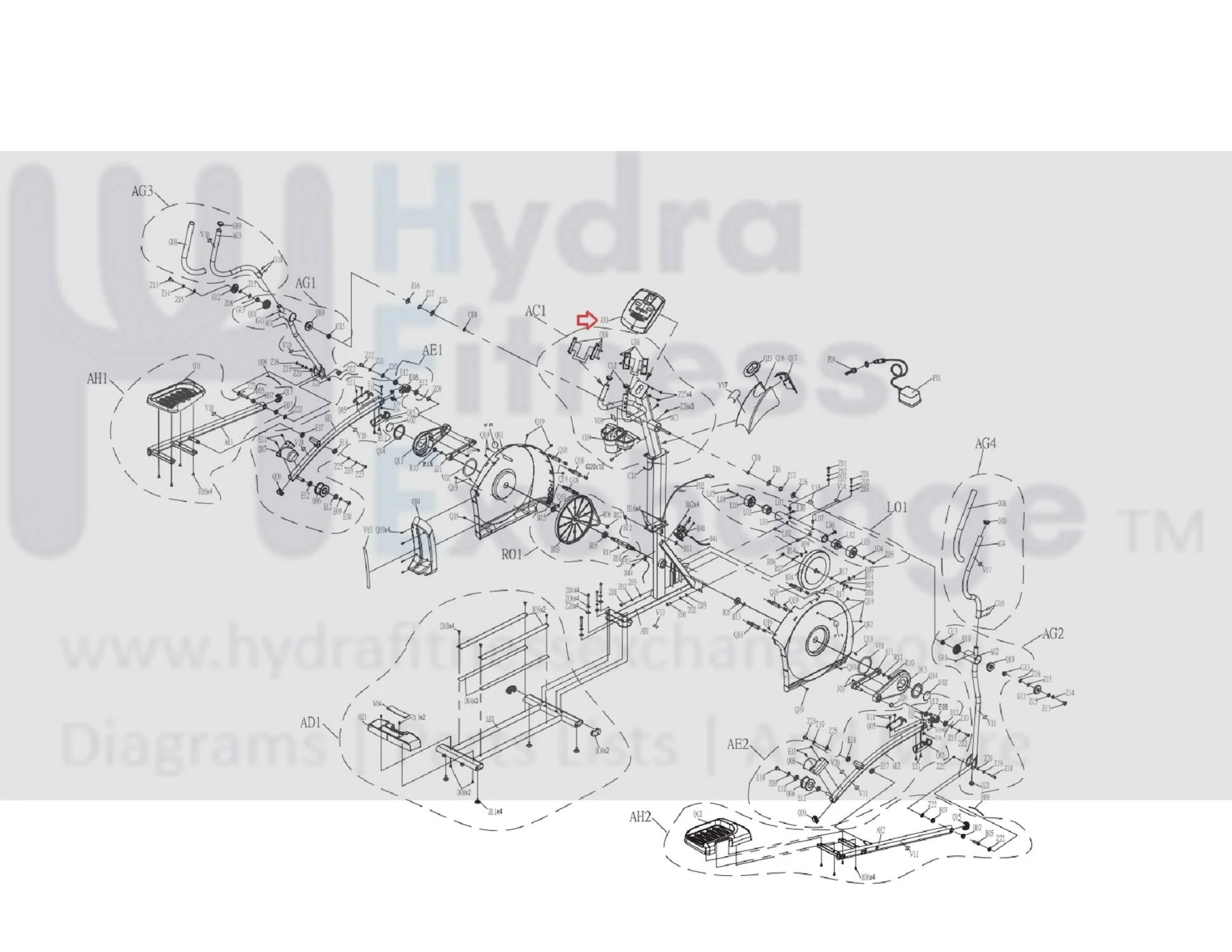 Horizon Fitness EX68 - EP514 Elliptical Display Console Set Semi Assembly 1000101651 - Image 3