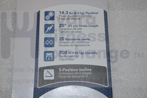 Horizon Fitness EX69-02 - EP565 - 2012 Elliptical Sales Cover Label 1000227223