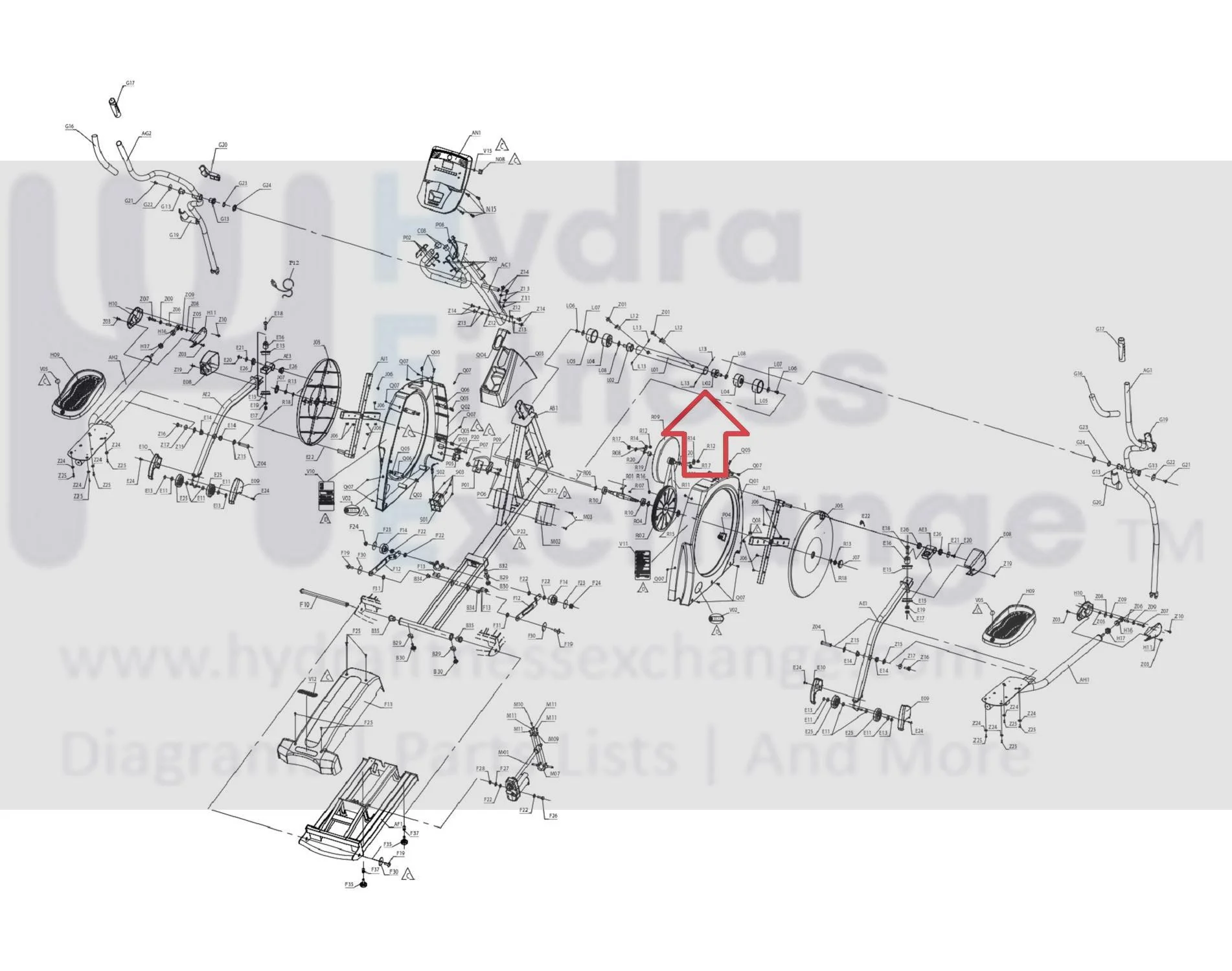 Horizon Fitness EX76 - EP199 EX77 - EP507 Elliptical Connected Tube Wheel 082334 - Image 3