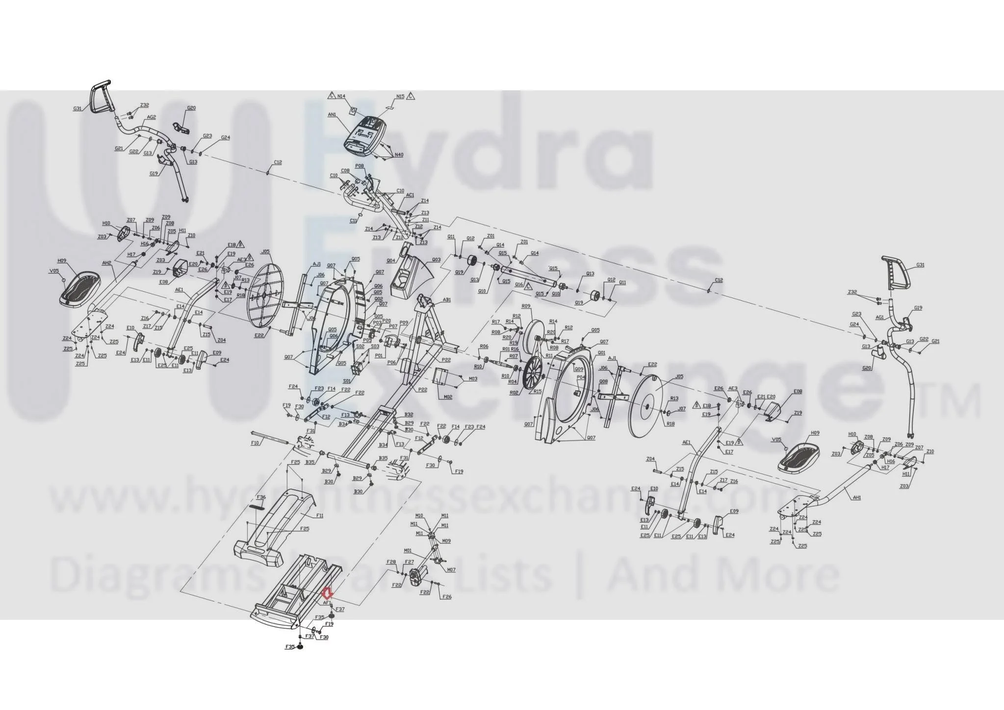Horizon Fitness EX77 - EP507 Elliptical Guide Rail Set 1000091736 - Image 2